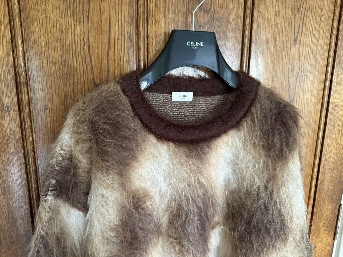 Celine $1.4k FW22 Celine argyle mohair blend fuzzy sweater M Hedi Size US M / EU 48-50 / 2 - 13 Thumbnail