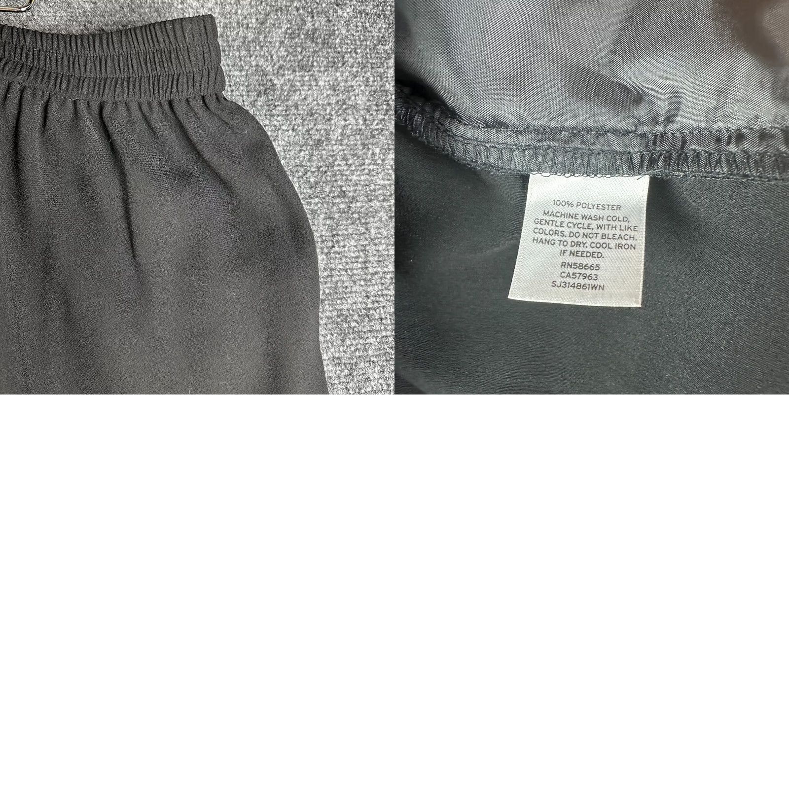 Vintage Sejour Pants Womens 18W Black Wide Leg Pockets Zip Fly Elastic Back Waist NEW Size 40" / US 18 - 8 Thumbnail