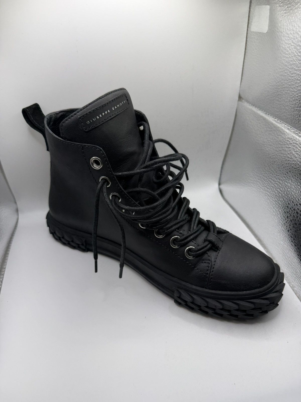 Giuseppe Zanotti Giuseppe Zanotti Black Blabber High-Top Sneakers Size US 8 / EU 41 - 8 Thumbnail