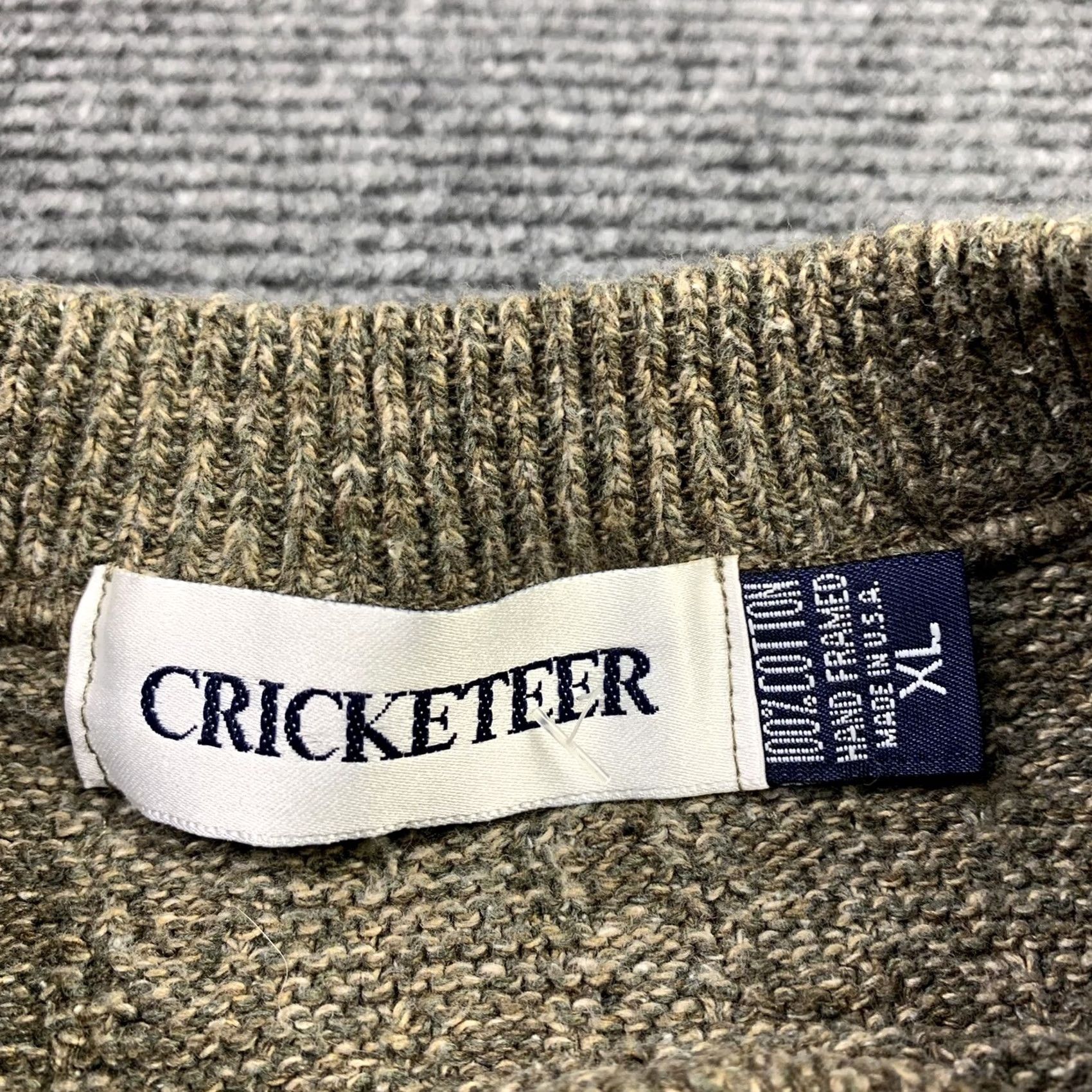 Vintage VINTAGE Cricketeer Knit Sweater XL Crew Neck 100% Cotton Brown Men Pullover 90s Outdoor Size US XL / EU 56 / 4 - 2 Thumbnail