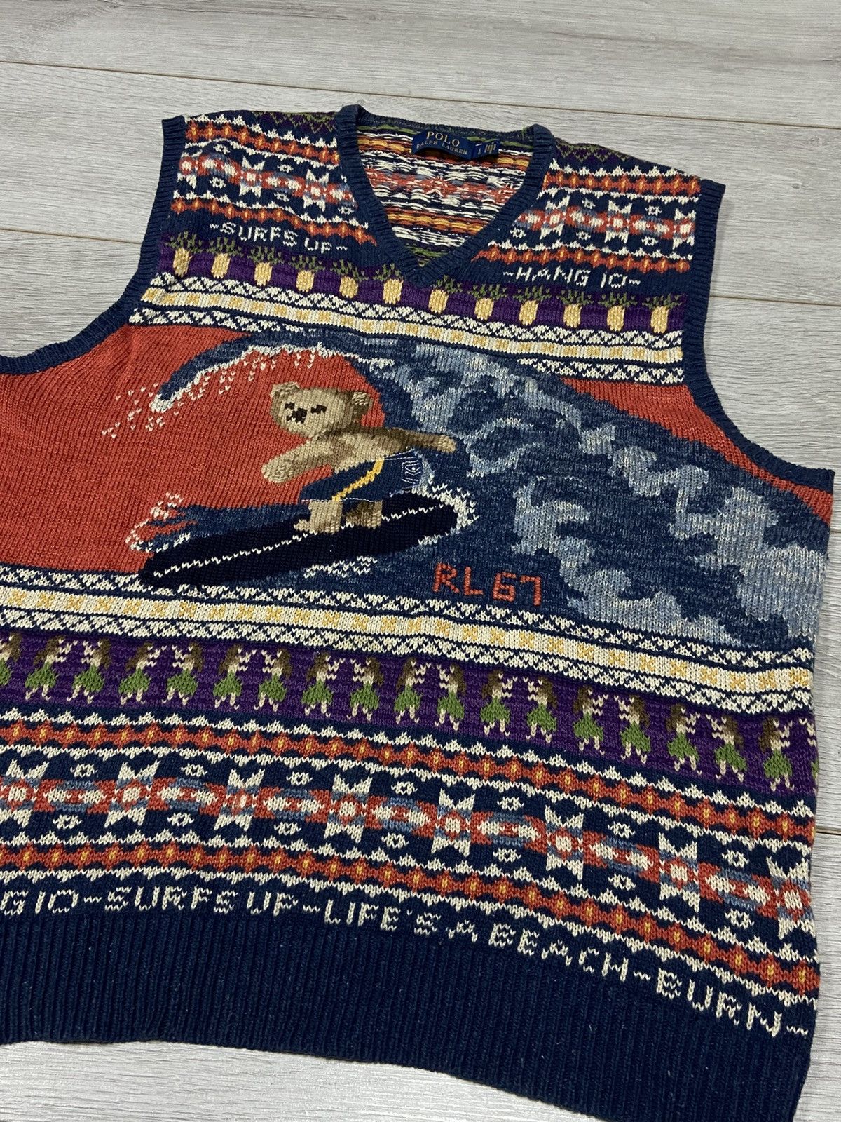 Polo Ralph Lauren Polo Ralph Lauren Vest Isle Bear Surfer Hawaii linen Silk Size US L / EU 52-54 / 3 - 4 Thumbnail