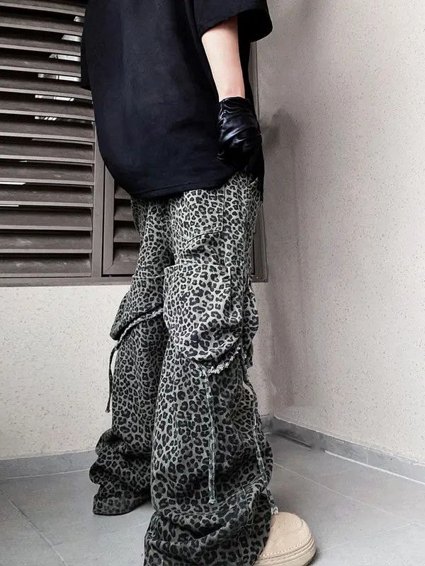 Vintage Fukatsu x Kamon Leopard Print Cargo Pants Size US 32 / EU 48 - 7 Thumbnail