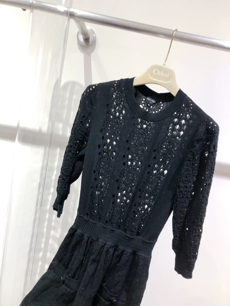 Chanel Chanel 21 hollowed-out dresses 2503-Nextarrow Size XXS / US 00 / IT 34 - 2 Thumbnail