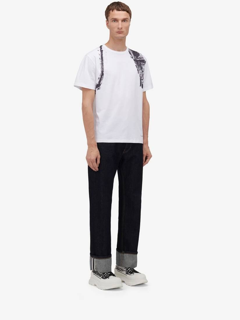 Alexander McQueen o1w1db10725 Fold Harness T-Shirt in White Size US M / EU 48-50 / 2 - 3 Thumbnail