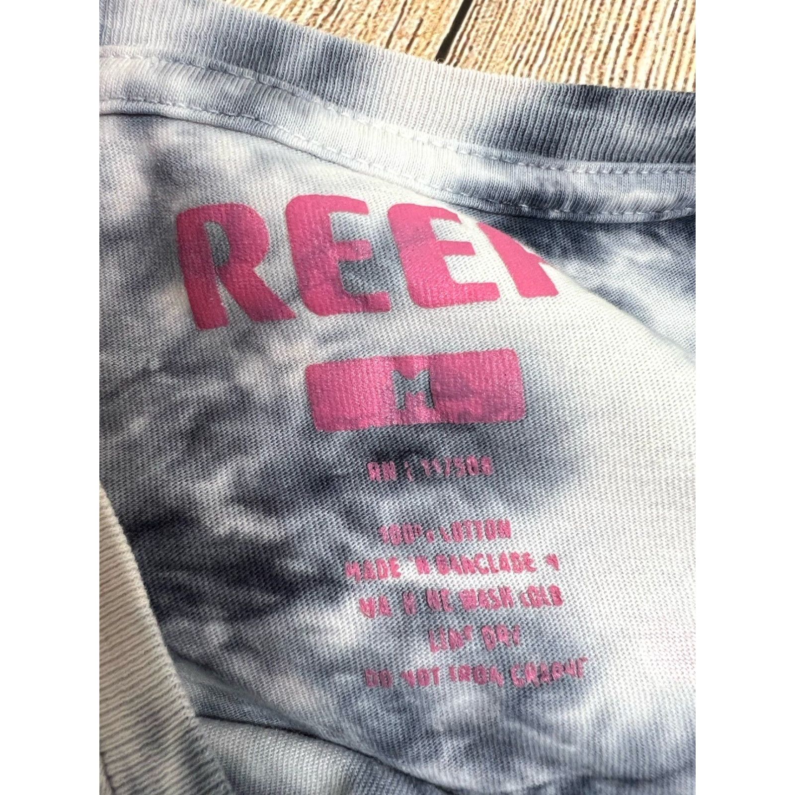 REEF Reef Surf Beach T Shirt Long Sleeve Tie Dye White White L Men Cotton Graphic Print Regular Vintage No Size US L / EU 52-54 / 3 - 6 Thumbnail