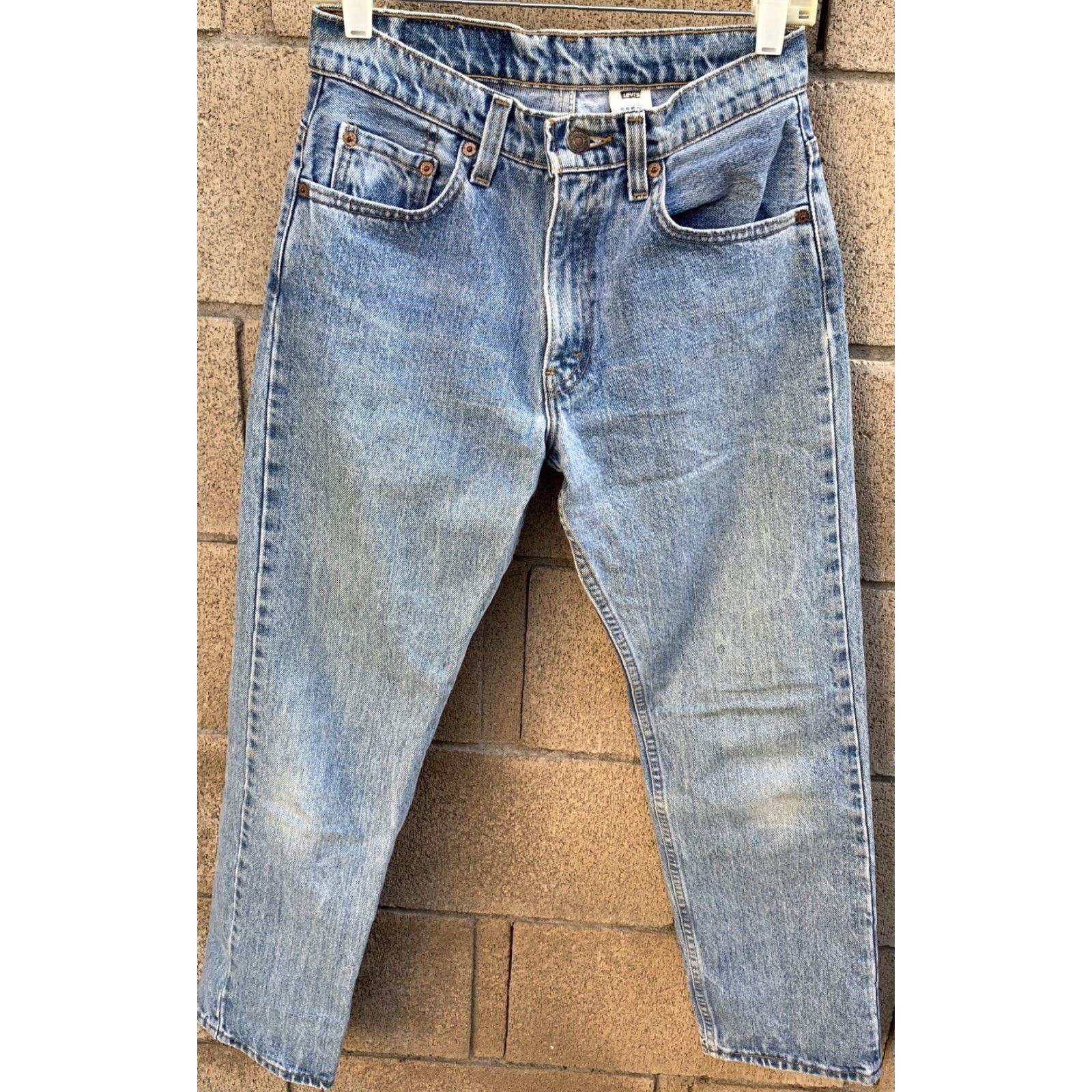 Levi's VINTAGE Levi’s Jeans 555 Straight Women 28 in 90s 1990s Size 5 Blue 100% Cotton Five-Pocket Design Denim Size 27" / US 4 / IT 40 - 7 Thumbnail