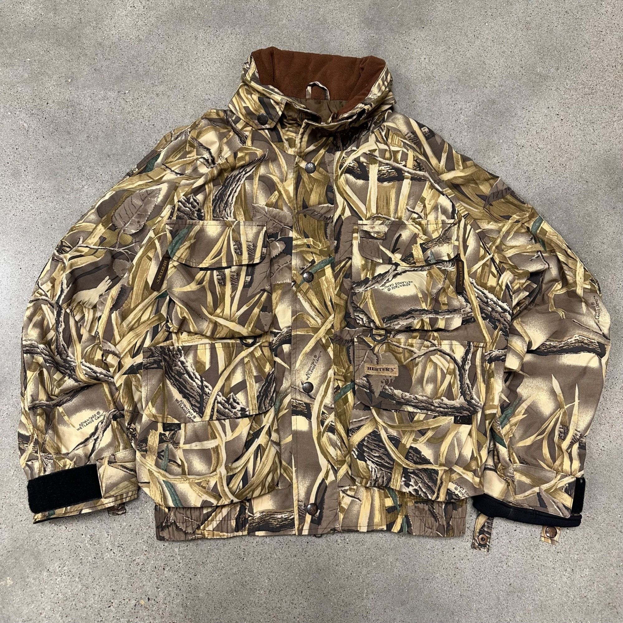 Vintage Vintage Herters Advantage Wetland Camo Hunting Jacket Size US L / EU 52-54 / 3 - 1 Thumbnail