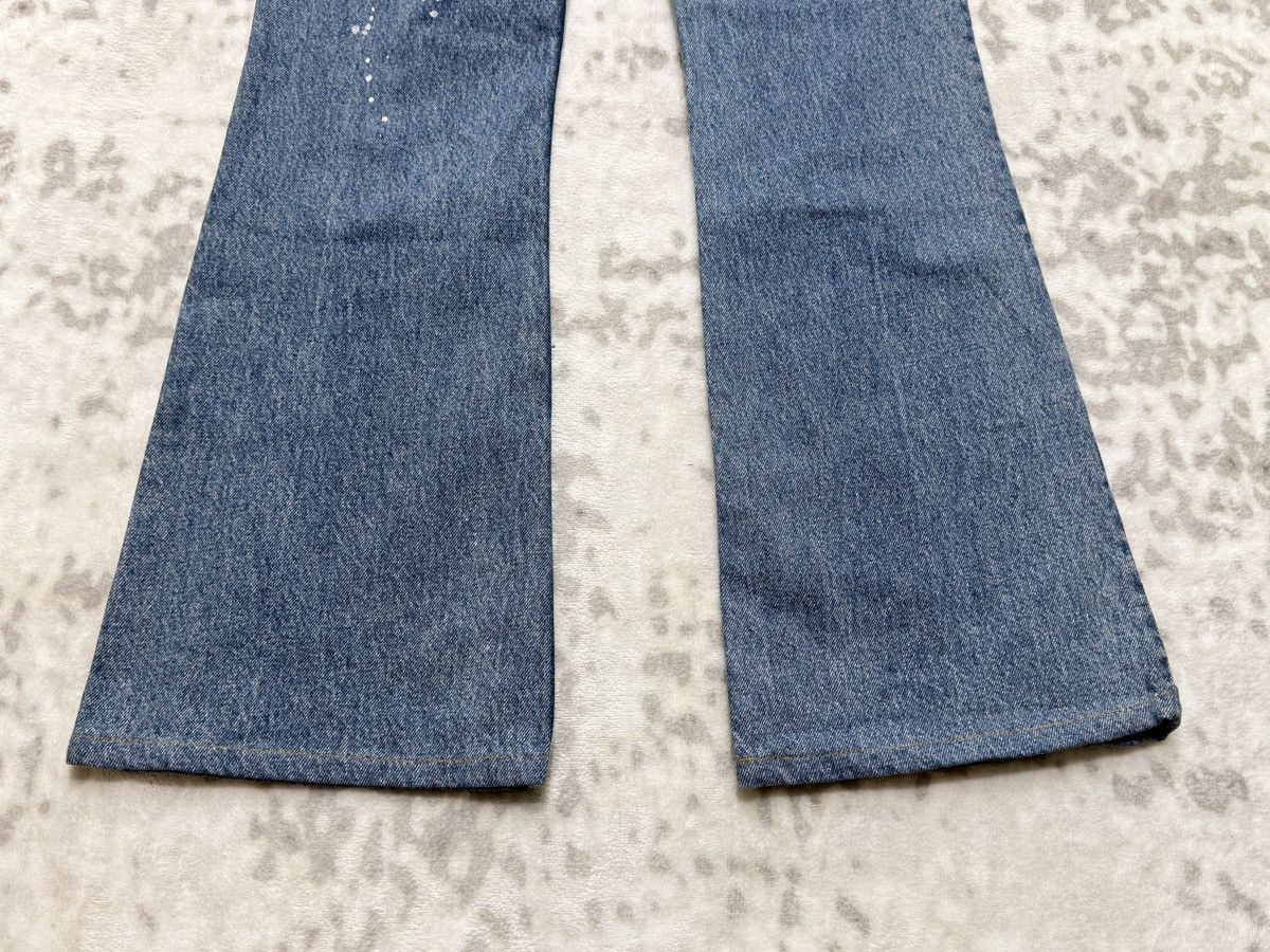 Hysteric Glamour Flared CFLINE Paint Splash Glitter Distress Low Rise Denim Size US 27 - 13 Thumbnail