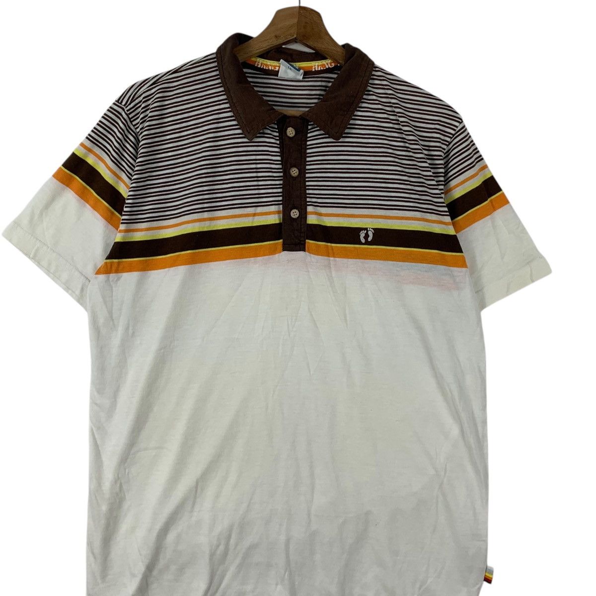 Hang Ten Vintage HANG TEN HAWAII Wood Button Polo Tee Shirt Top Size US L / EU 52-54 / 3 - 3 Thumbnail
