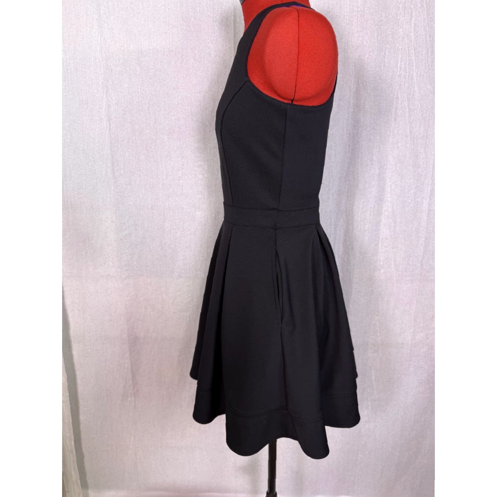 embroidered maxi dress forever 21 Berrylush Women Black Solid Shoulder Straps Fit and Flare Mini Dress main image 1