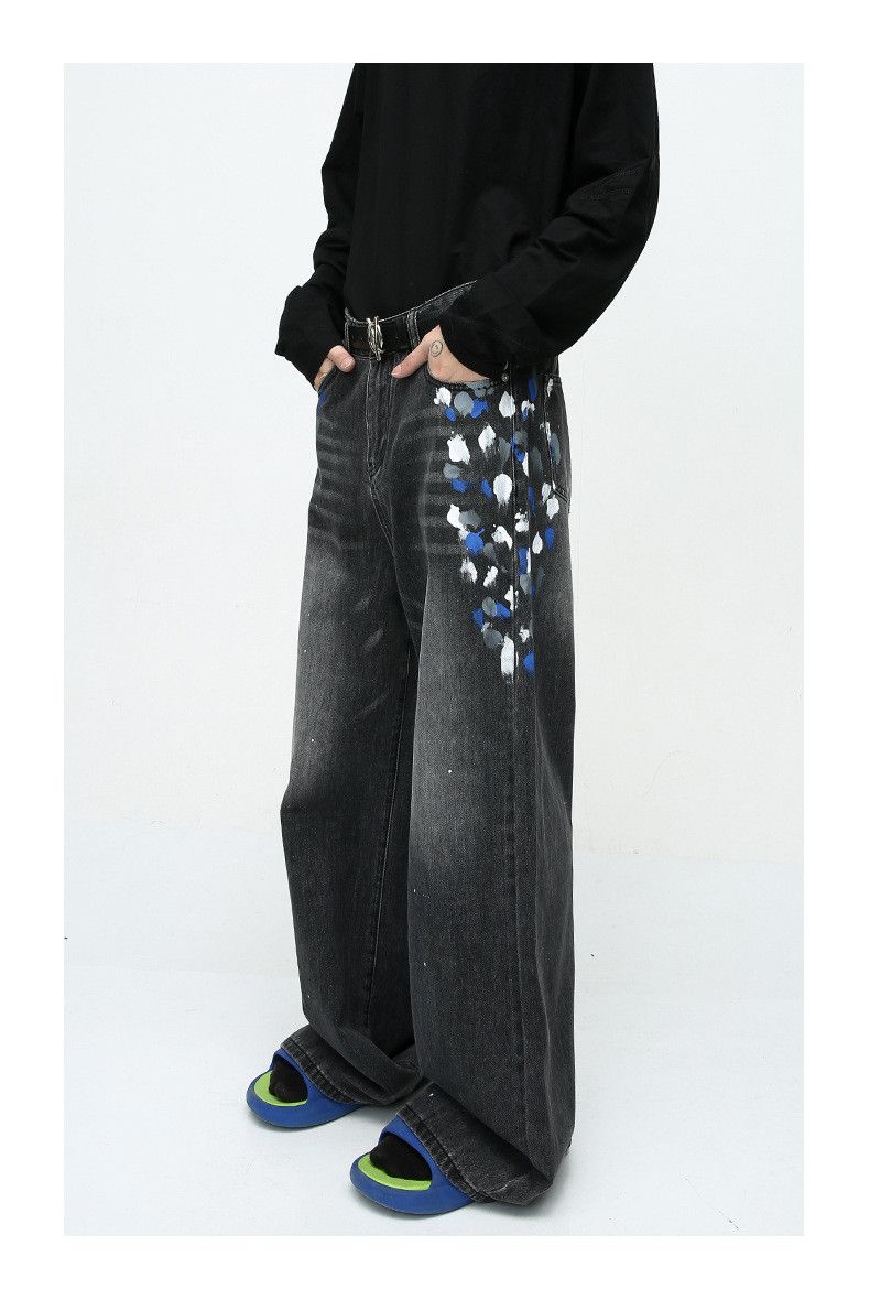 Japanese Brand High street hip-hop graffiti washed jeans Size US 32 / EU 48 - 3 Thumbnail