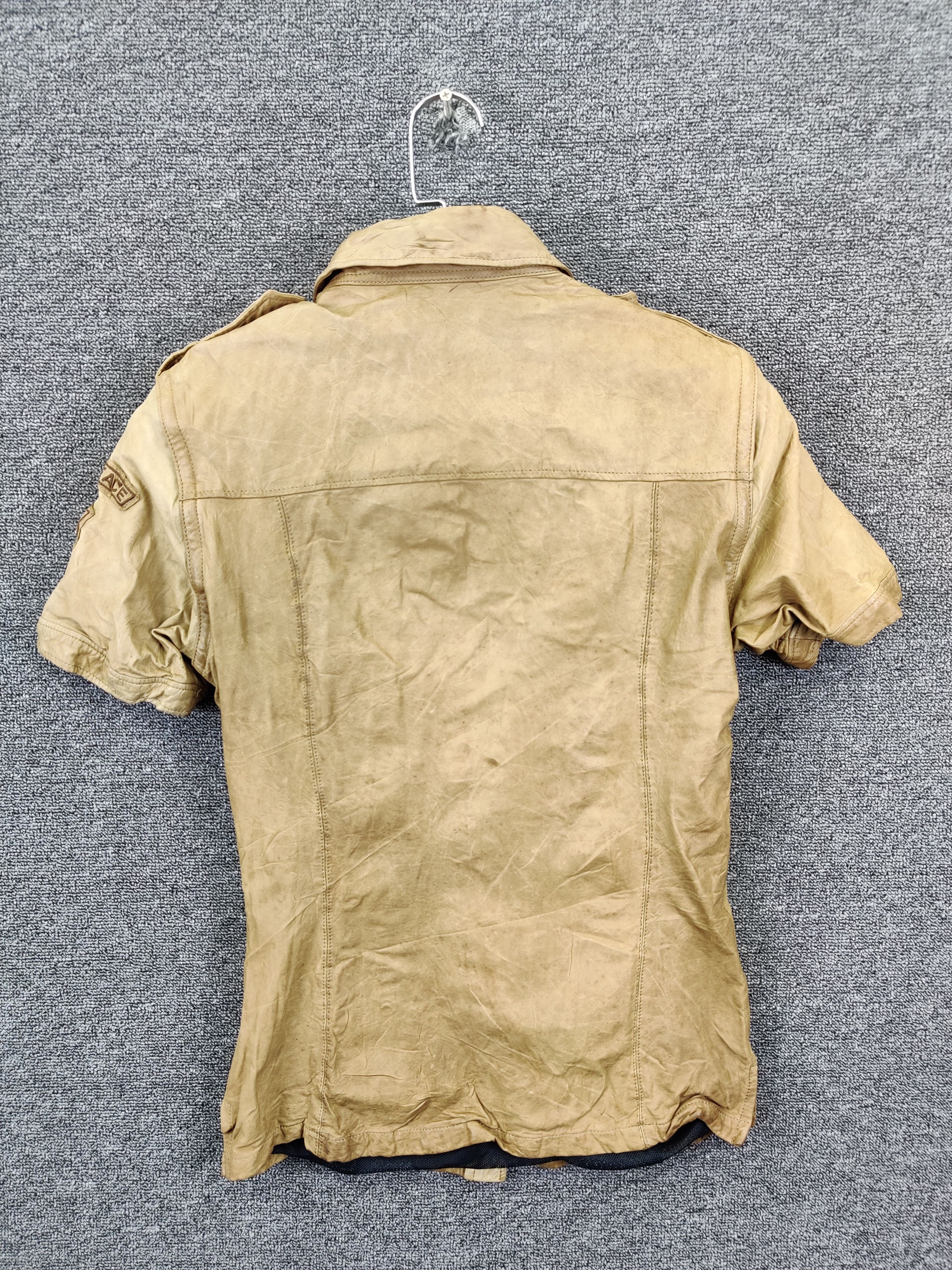 Shellac Vintage Shellac Pacthes Leather Short Sleeve Button Up Shirt Size US S / EU 44-46 / 1 - 5 Thumbnail
