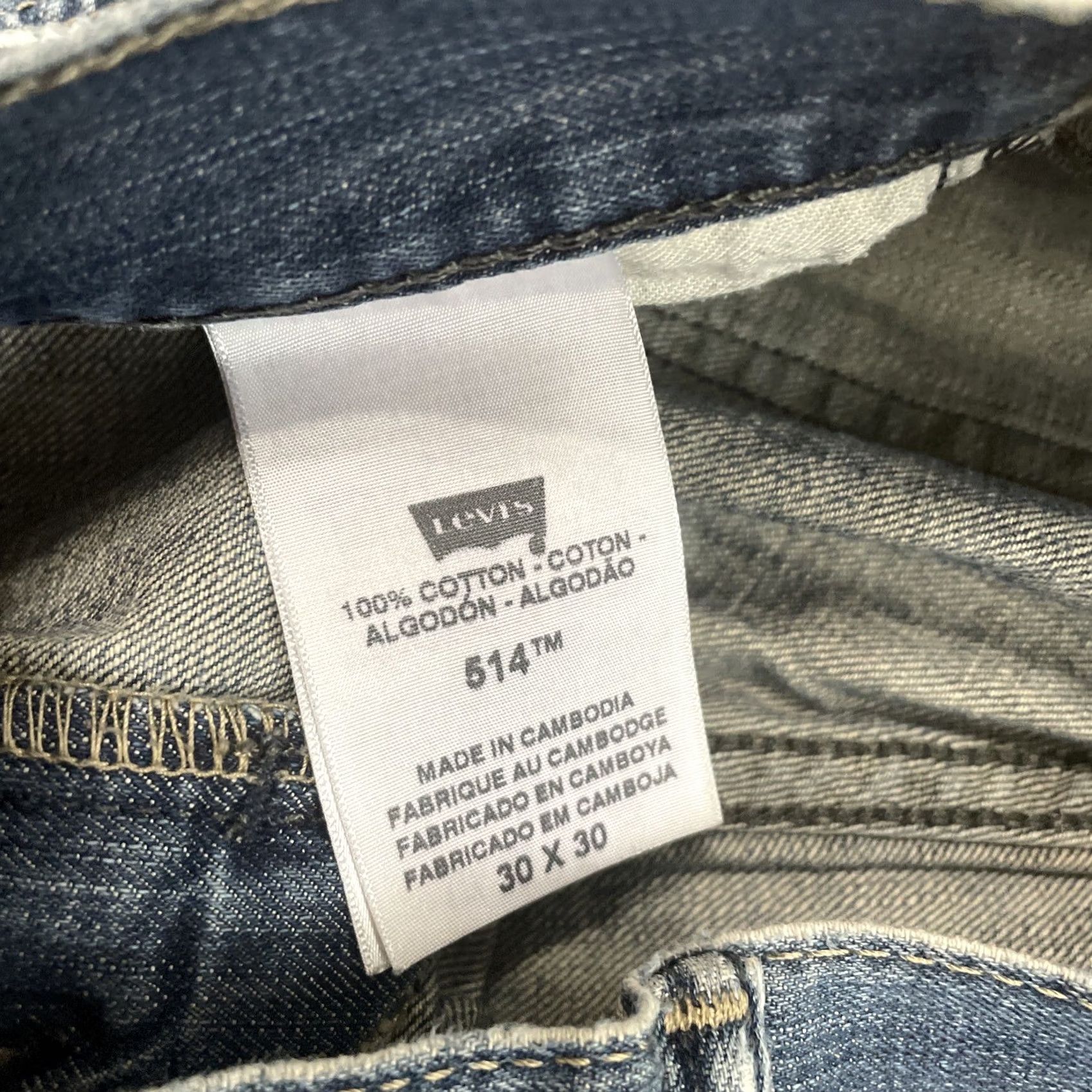 Levi's Levi's 514 Jeans Men 30x29 Slim Straight Blue Denim Skate School USA Y2k Streetwear Pants Size US 30 / EU 46 - 5 Thumbnail