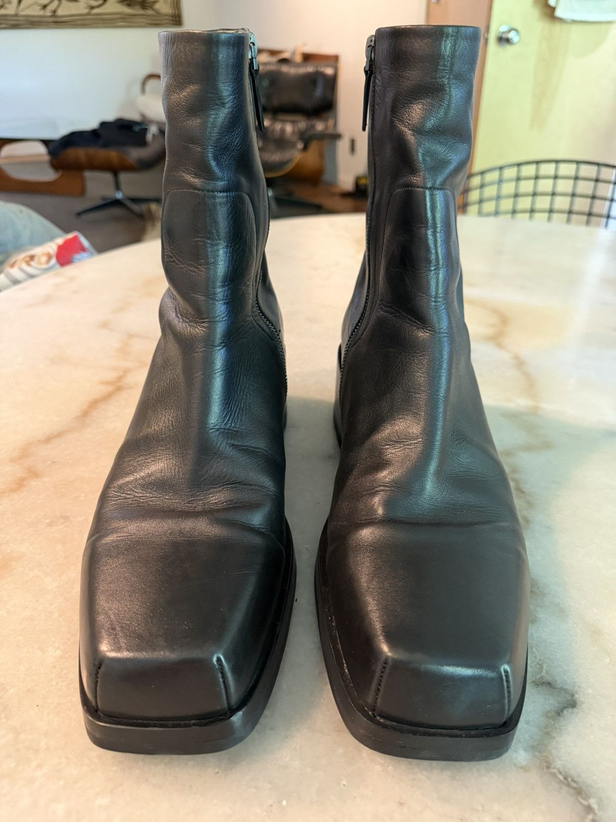 Marsell Marsèll Square Toe Zipped Boots Size US 12 / EU 45 - 2 Thumbnail