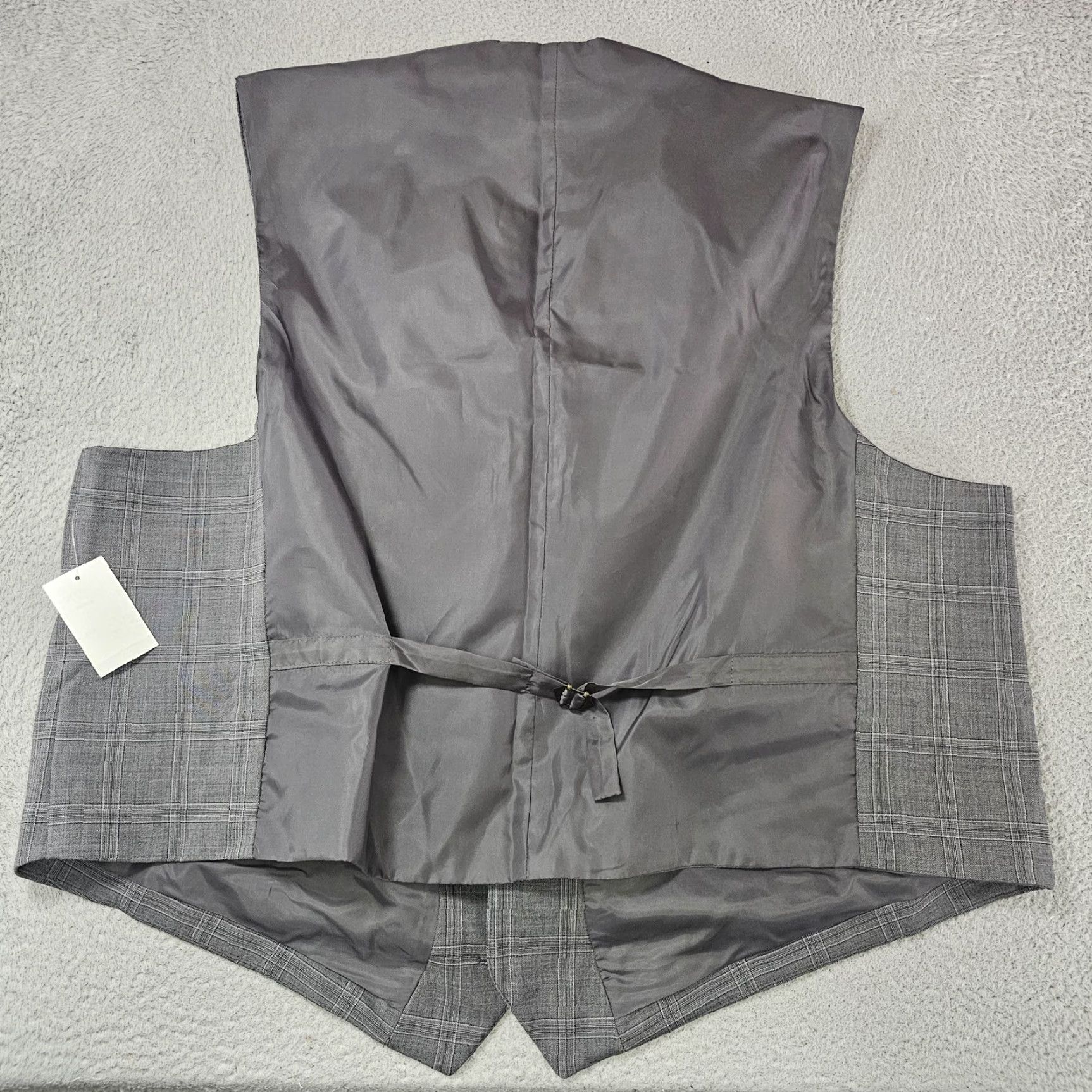 Stafford Stafford Vest Mens 4XL Gray Plaid Six-Button Belted Formal Suit Vest Waistcoat Size US XXL / EU 58 / 5 - 3 Thumbnail