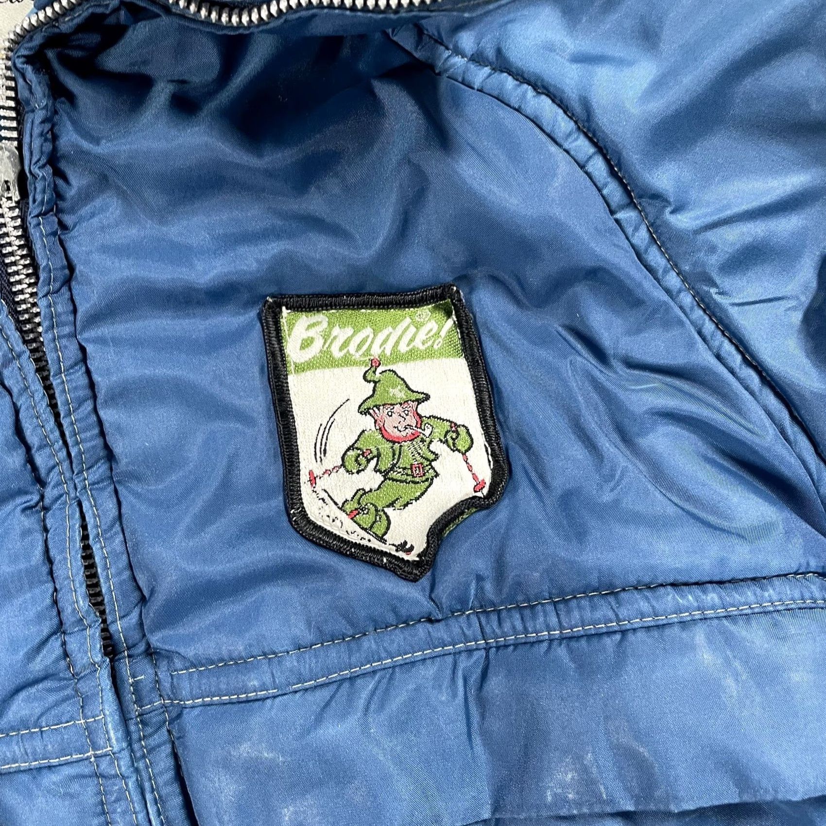 Vintage VINTAGE Matt Andrews Ski Jacket Small Souvenir Patch 1970s Nylon Puffer Blue Outdoor Mens Size US S / EU 44-46 / 1 - 4 Thumbnail