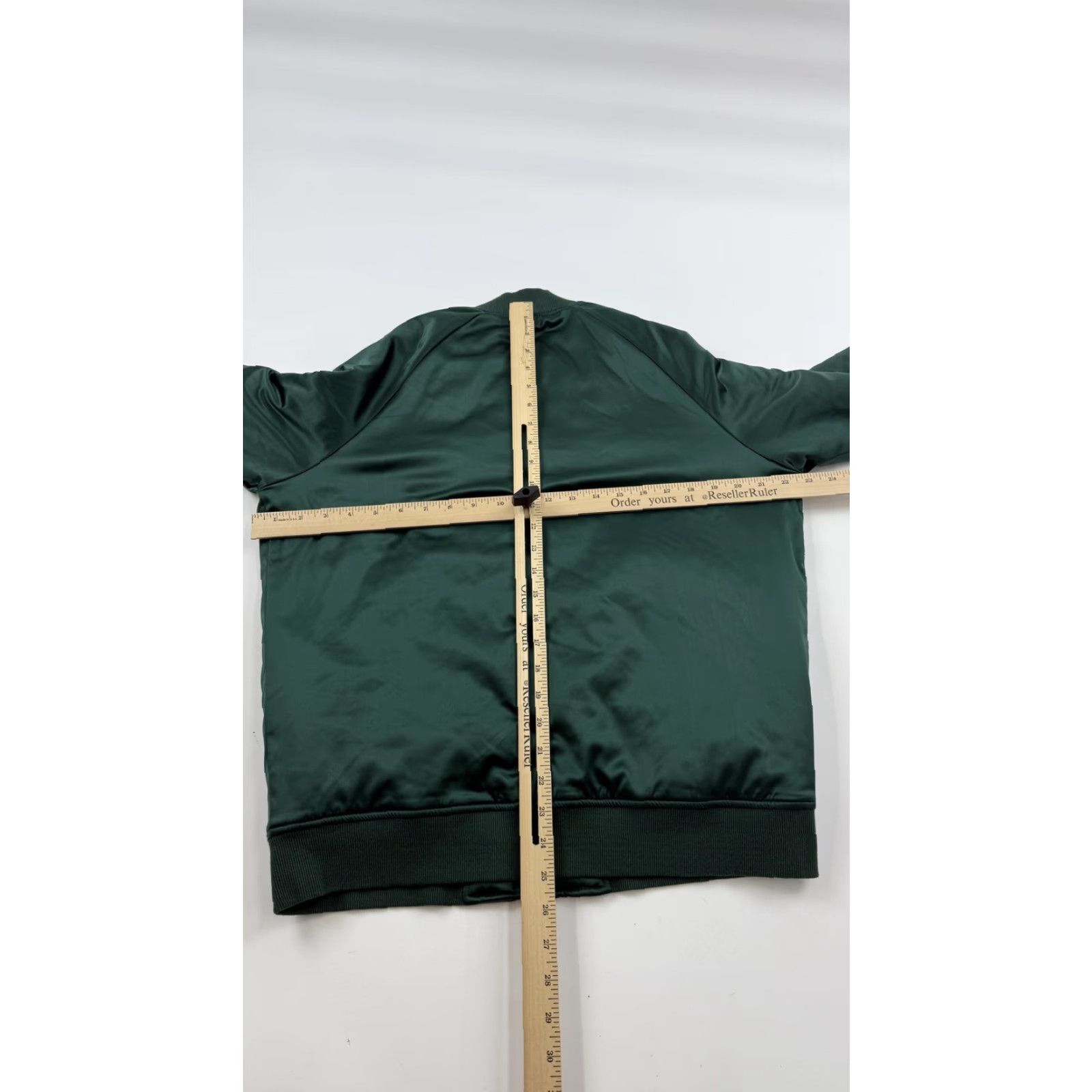 UNIF UNIF Jacket Mens Large Green Bomber Satin Full Zip Pockets Streetwear Polyester Size US L / EU 52-54 / 3 - 7 Thumbnail