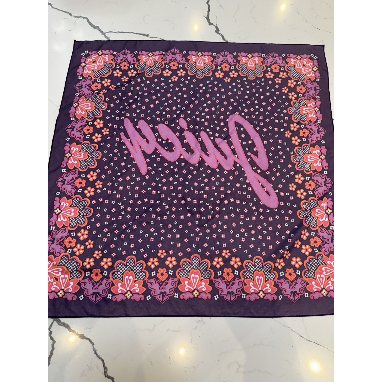 Juicy Couture Juicy Couture Purple Scarf Purse Accessory Classic Eclectic Size ONE SIZE - 11 Thumbnail