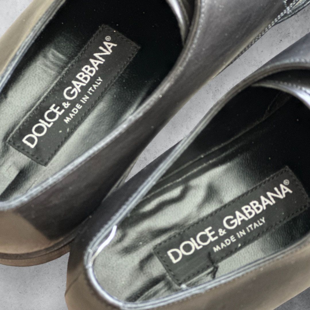 Dolce & Gabbana DOLCE & GABBANA Black Leather Oxford Men’s Dress Shoes Size US 5 / EU 37 - 9 Thumbnail