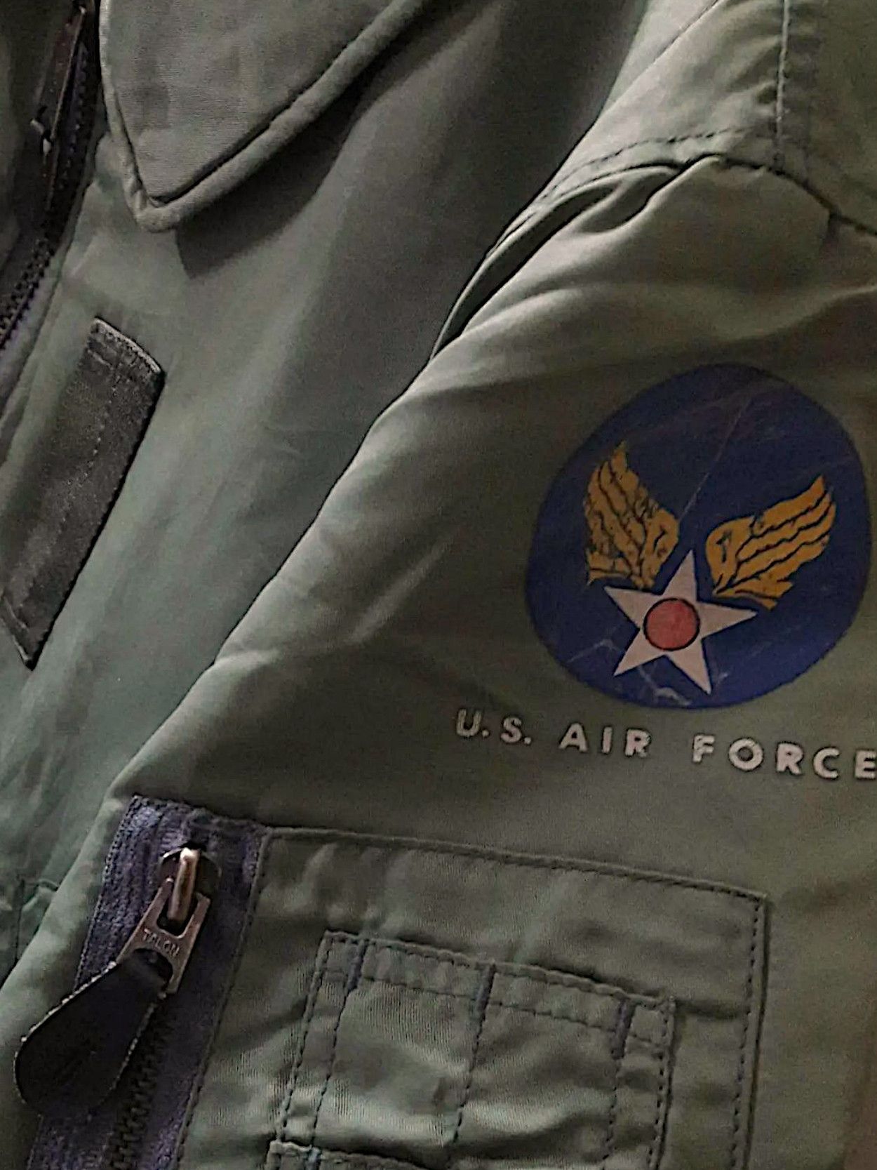 Vintage Vintage 80s Air force Fly Bomber Jacket Talon Zipper Size US M / EU 48-50 / 2 - 3 Thumbnail