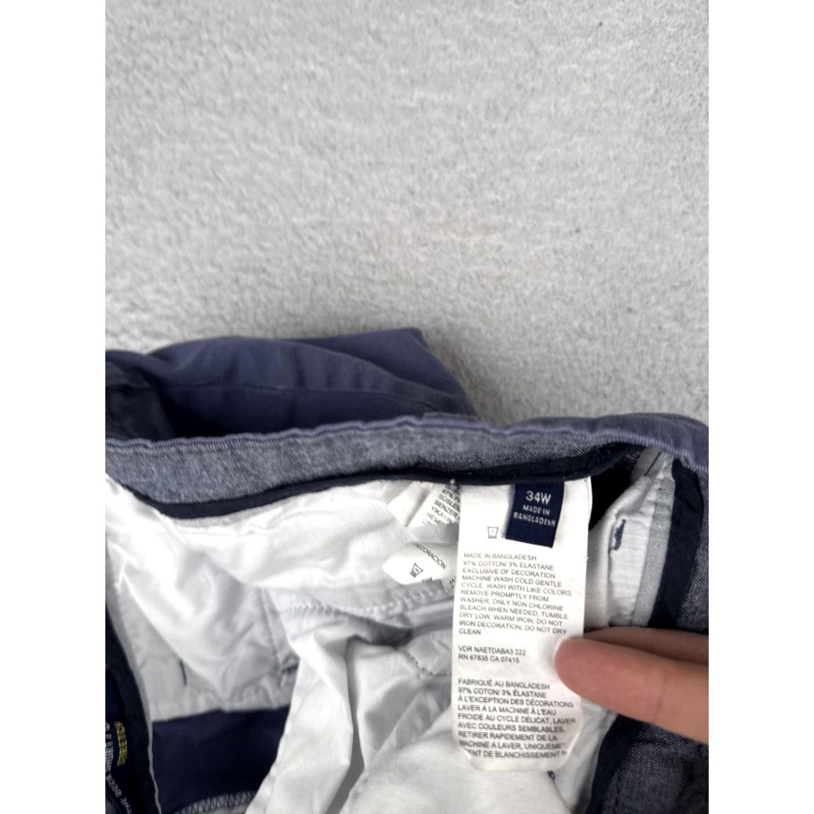 Nautica Nautica Shorts Mens 34 Blue Chino Flat Front Stretch 8 Inseam Casual Summer Men Size US 34 / EU 50 - 7 Thumbnail