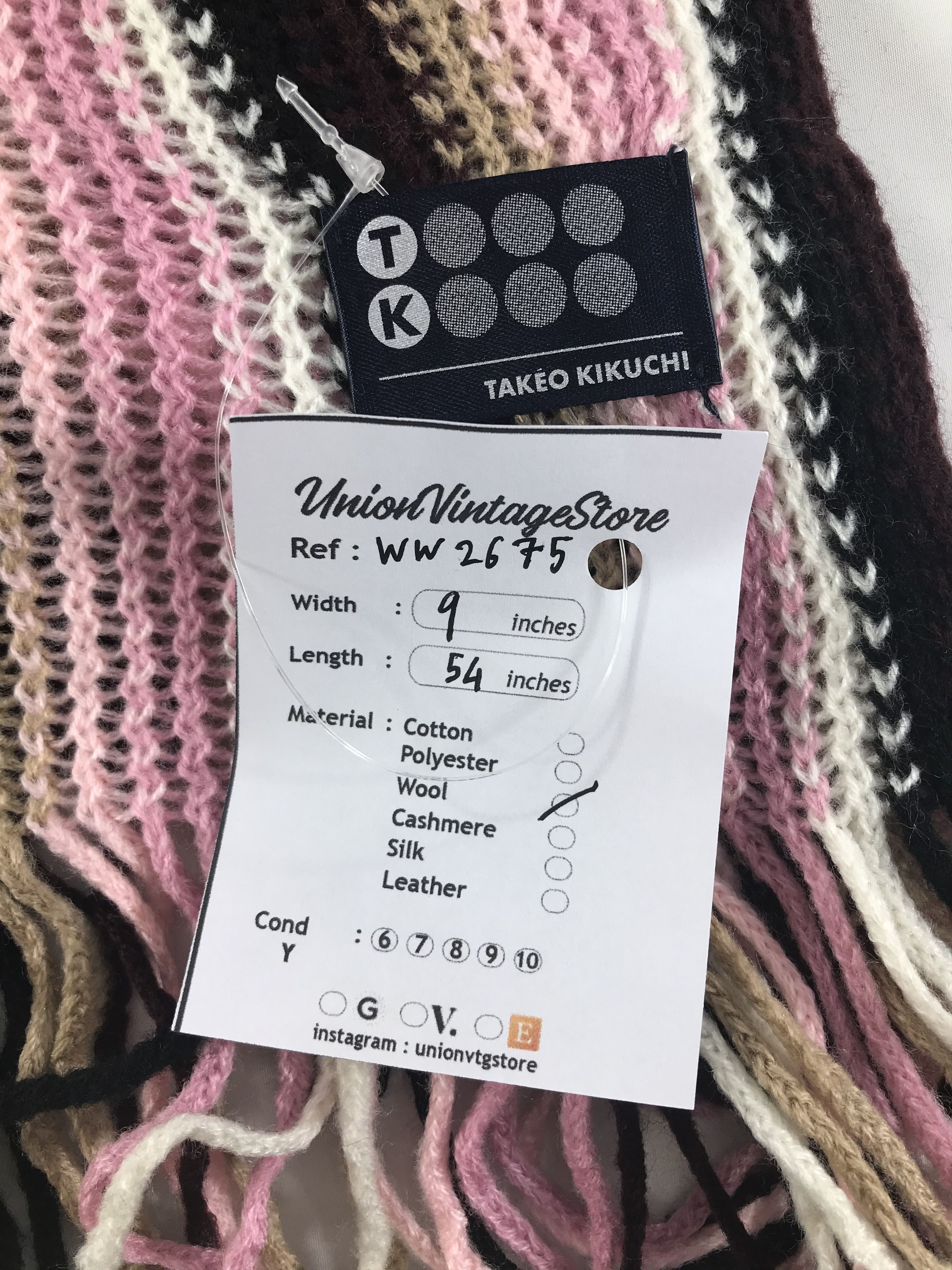 Takeo Kikuchi × Vintage Takeo Kikuchi Scarf / Muffler / Neckwear - WW2675 Size ONE SIZE - 4 Thumbnail