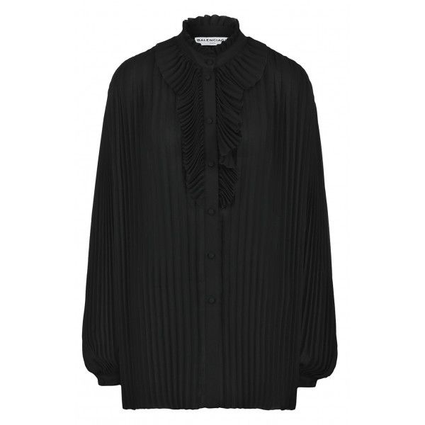 Balenciaga Balenciaga - Pleated Multi Style Blouse - 2017 Size XS / US 0-2 / IT 36-38 - 1 Thumbnail