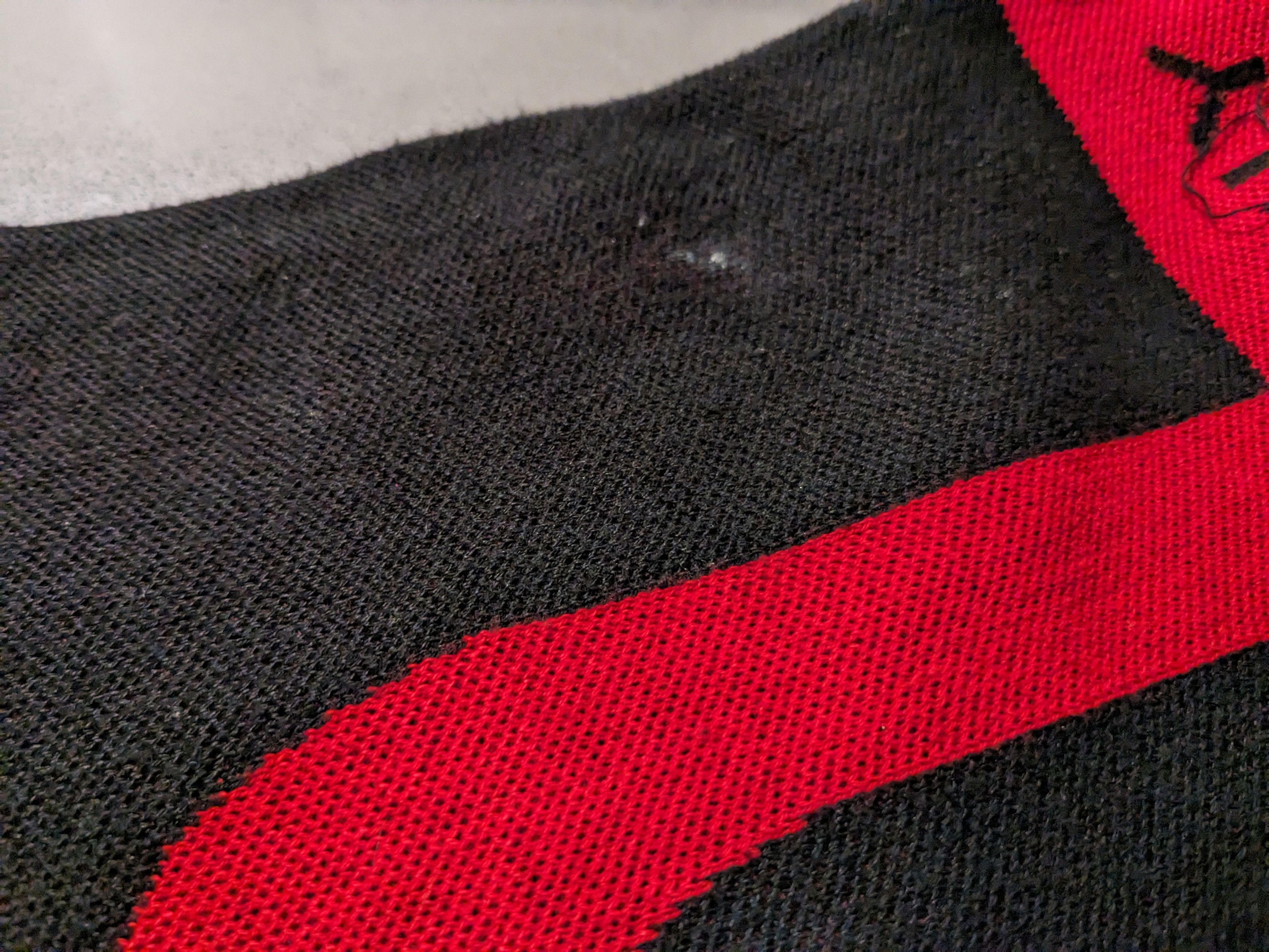 Givenchy Givenchy Scarf Fringe Logo Football Red Black Cotton 74" Size ONE SIZE - 10 Thumbnail
