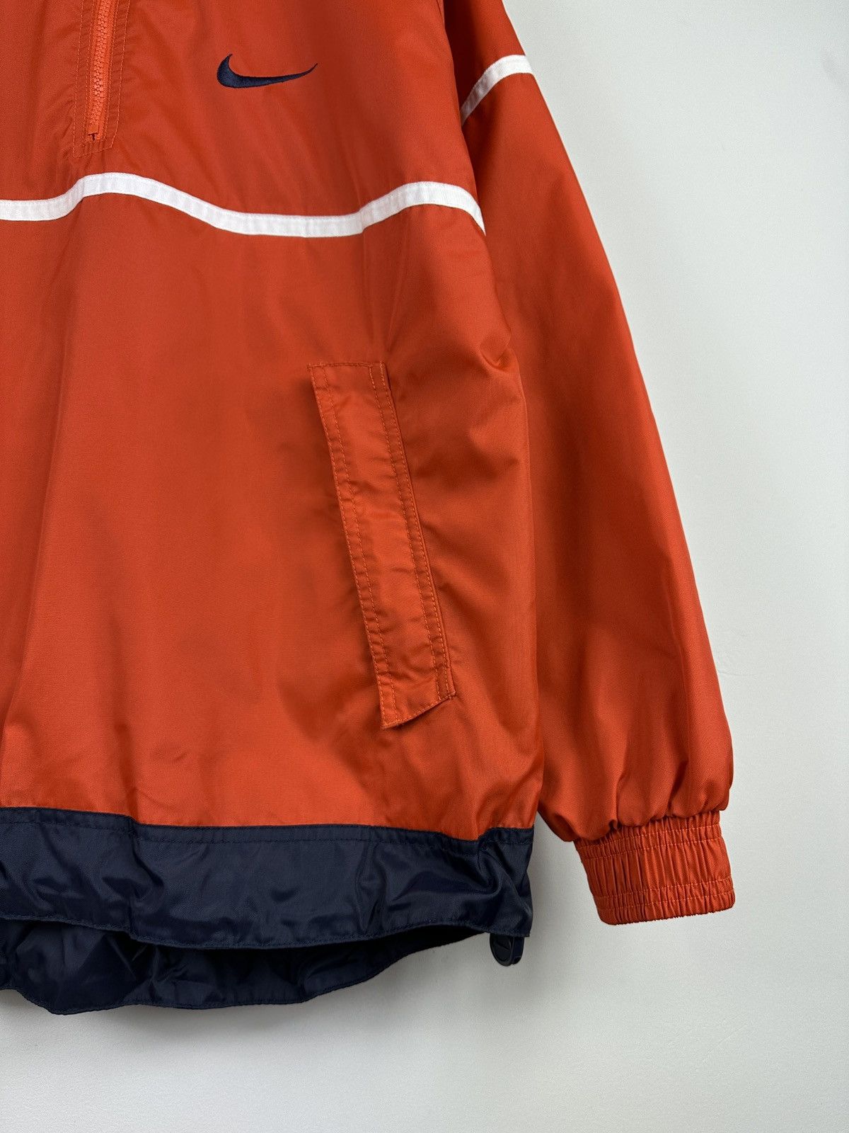 Nike × Vintage 🍊Vintage 90’s Nike Nylon Big Logo Baggy Anorak Jacket Y2K Size US S / EU 44-46 / 1 - 15 Thumbnail
