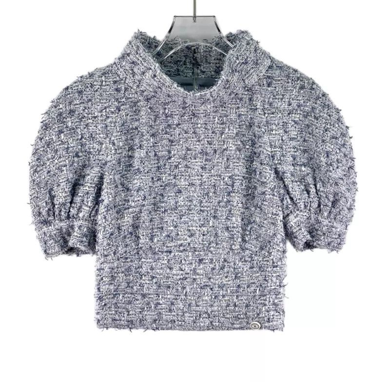 Chanel Chanel Cruise Series Blue Cotton Woven Thick Flower Bubble Size XS / US 0-2 / IT 36-38 - 1 Thumbnail
