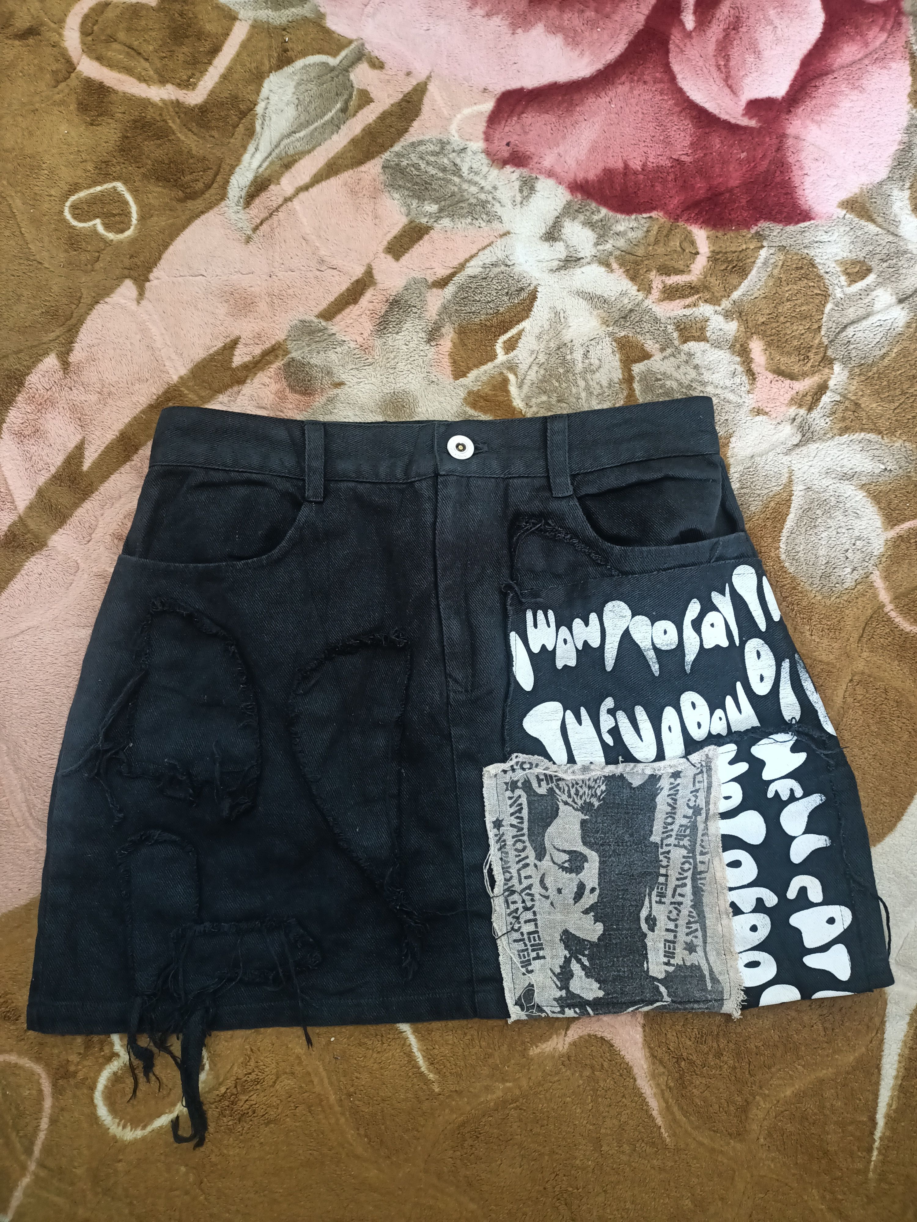 Japanese Brand Hell Cat Punks Original Not Dead mini skirts Size 28" / US 6 / IT 42 - 1 Thumbnail