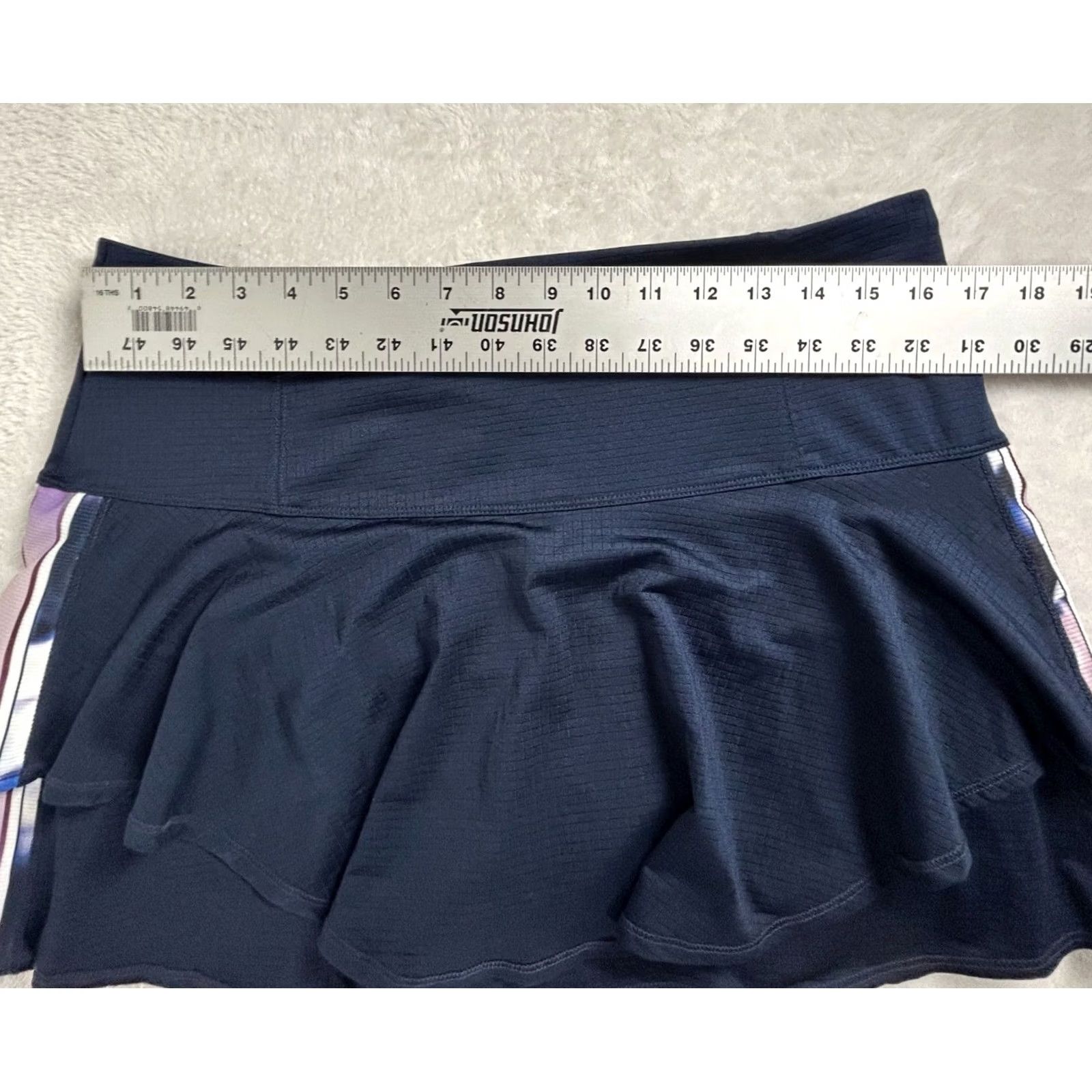 Vintage Lucky in Love Women’s Eyelet Lace Tier Tennis Skirt XL 16 Blue Stretch Athletic Skort Women XL Blue Athletic Summer Sports 90s Size 40" / US 18 - 4 Thumbnail