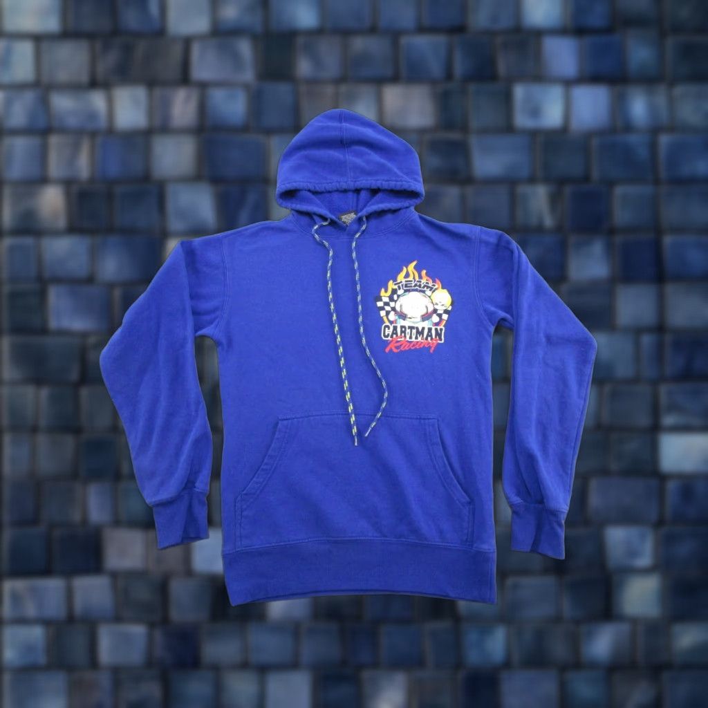 Vintage South Park Hoodie Size S Men Blue Graphic Print Front Back Design Lightning Racing Pullover Hooded Sweatshirt Size US S / EU 44-46 / 1 - 1 Thumbnail