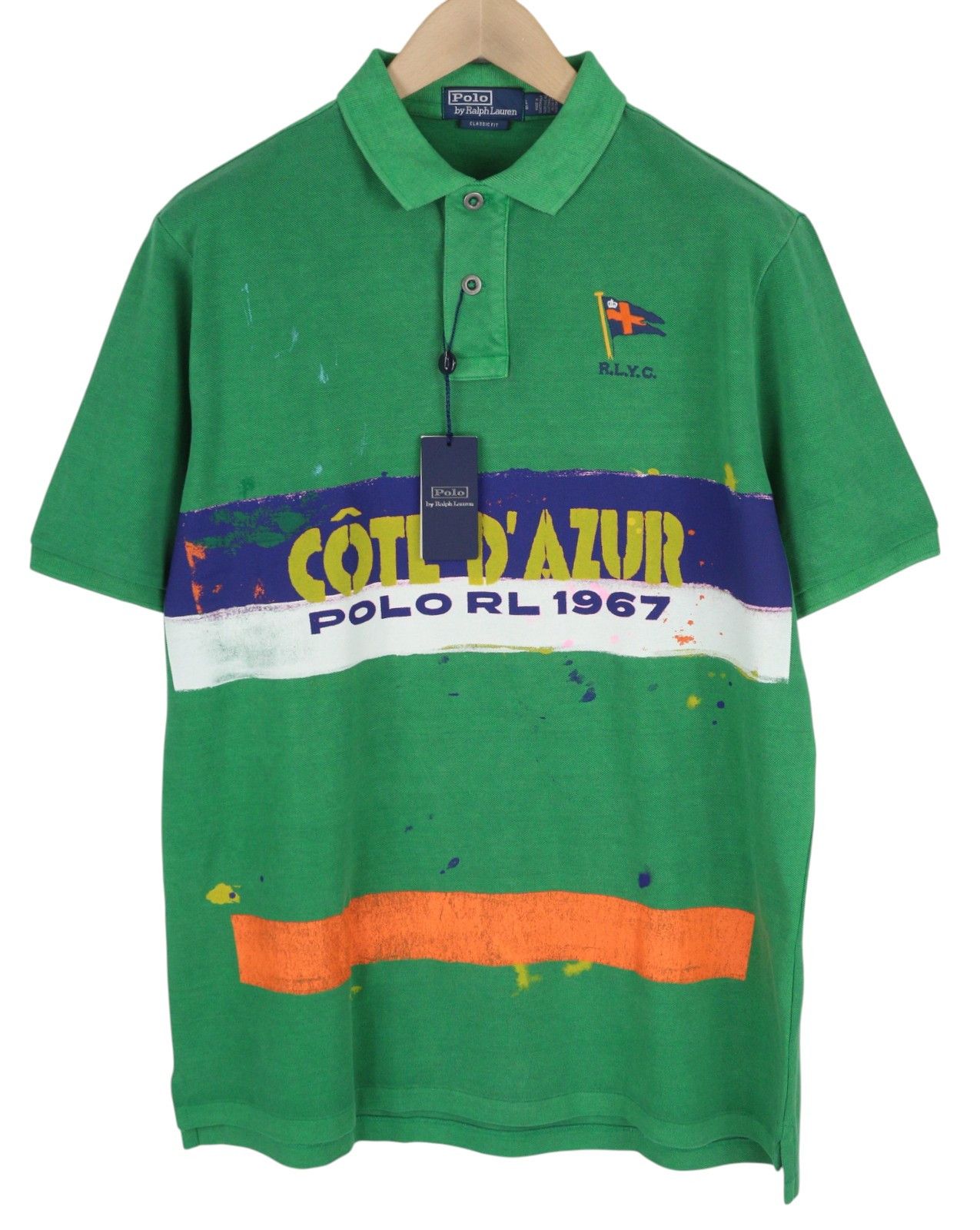 Polo Ralph Lauren CLASSIC FIT L Green Short Sleeve Multi T-Shirt 84572 Size US L / EU 52-54 / 3 - 1 Thumbnail