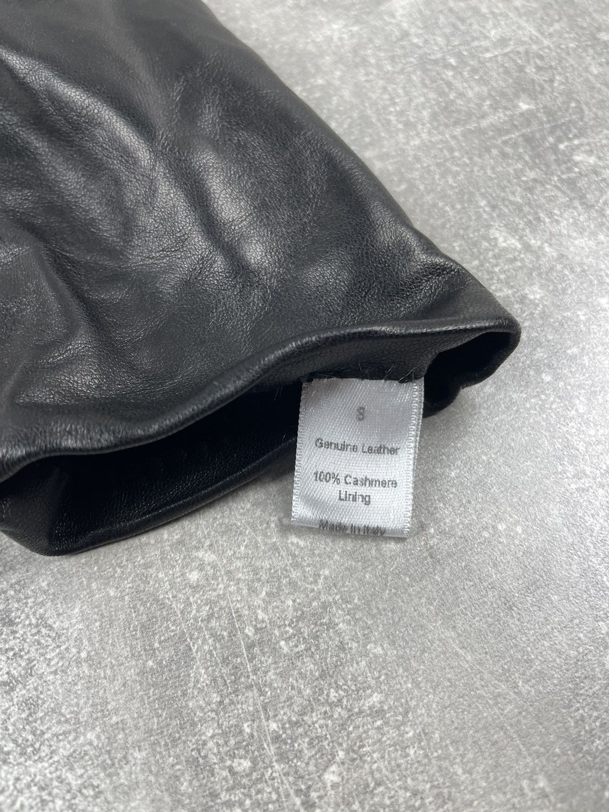 Escada × Genuine Leather Escada Leather Black Long Gloves Cashmere Lining Size S Size ONE SIZE - 11 Thumbnail