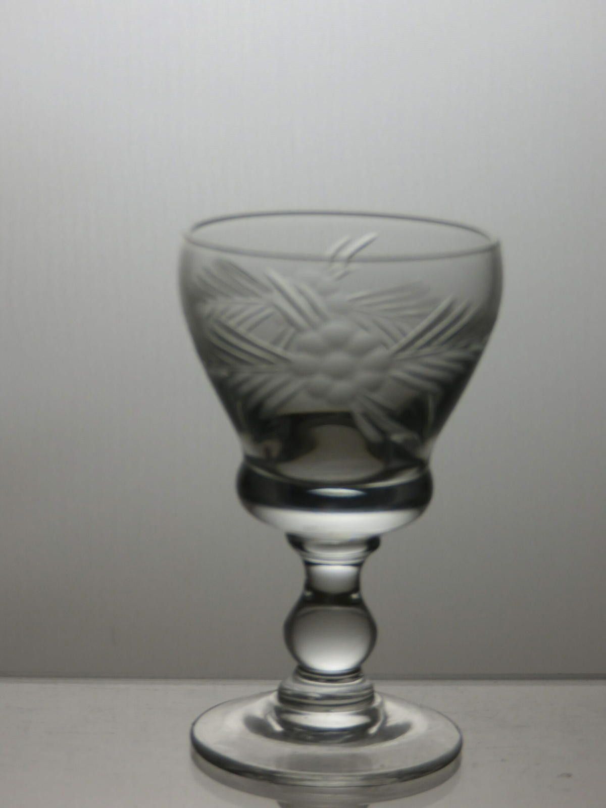 The Unbranded Brand Vintage Lead Crystal Etched Set Of 6 Liqueur Glasses 2 3/4" Size ONE SIZE - 4 Thumbnail