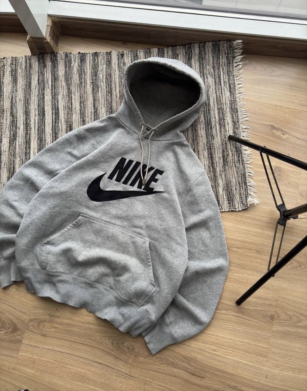 Nike × Vintage Vintage Nike Big logo Y2K Grey Hoodie Size US M / EU 48-50 / 2 - 3 Thumbnail