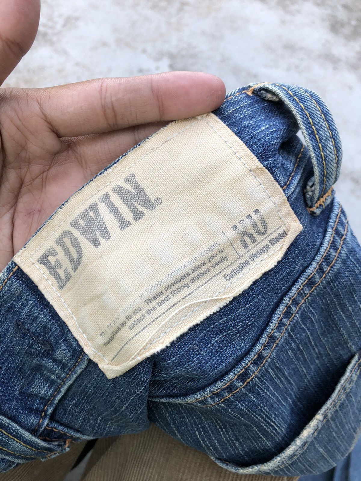Edwin WIDE LEG⚡️⚡️EDWIN WASHED BLUE DISTRESSED DENIM Size US 31 - 3 Thumbnail
