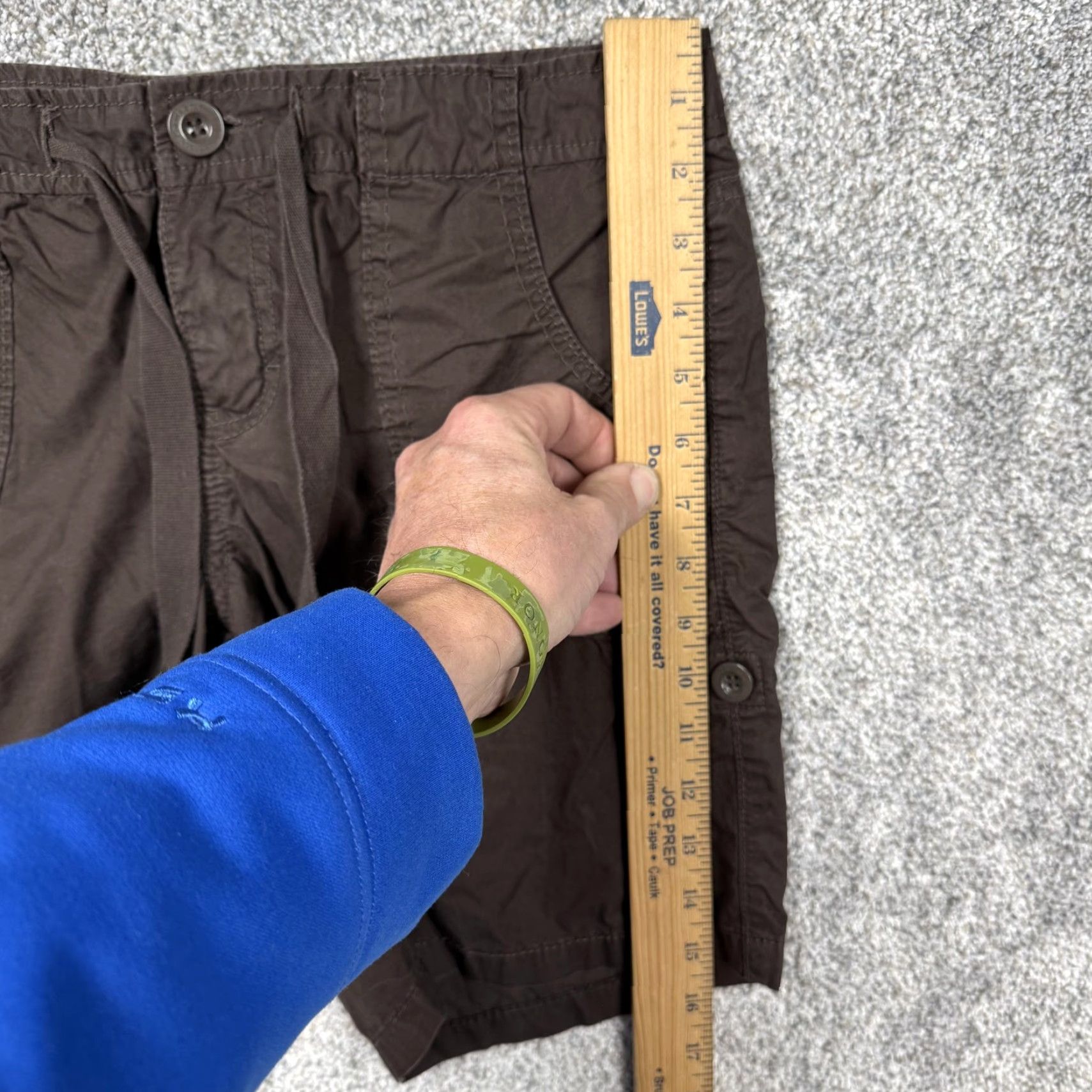 Vintage VINTAGE Calvin Klein Womens Shorts 6 Brown Drawstring Pockets Casual 7 Inseam 100% Cotton Mens? Wait. Size 28" / US 6 / IT 42 - 3 Thumbnail