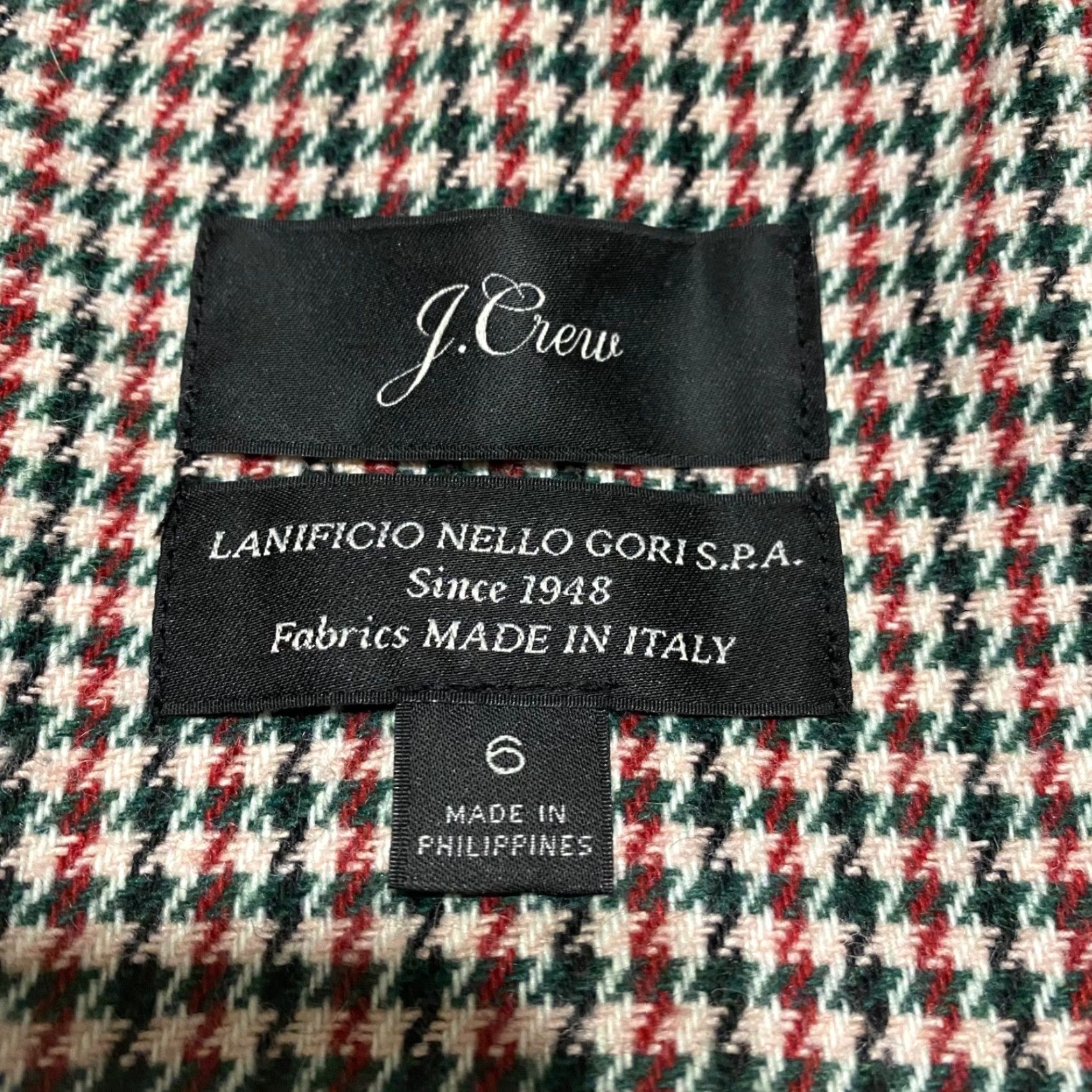 J.Crew J. Crew Blazer Womens 6 Multicolor Plaid Long Sleeve Nello Gori Italian Fabric Wool Knit Button Baggy? Size M / US 6-8 / IT 42-44 - 3 Thumbnail