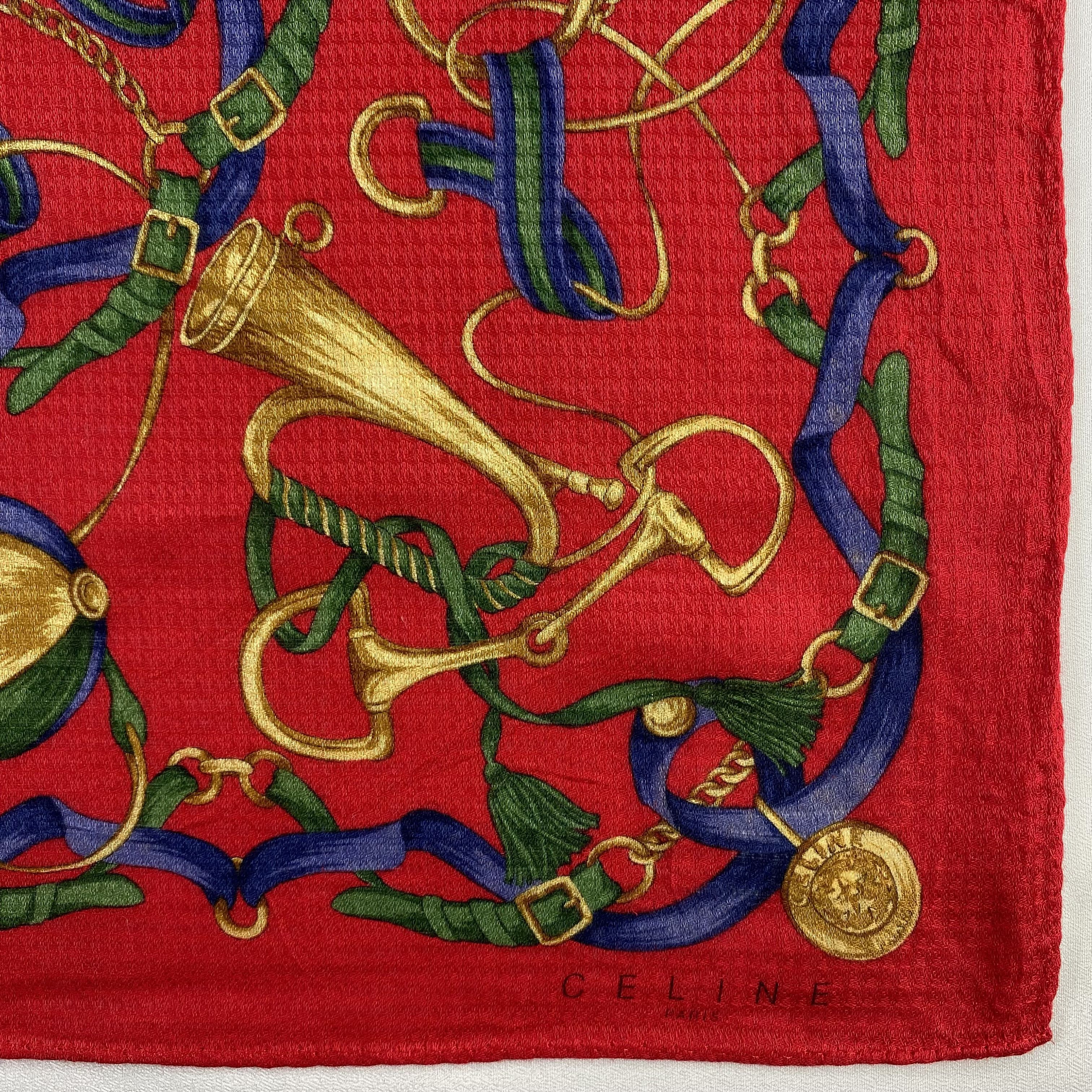 Celine × Vintage Celine Handkerchief / Neckerchief / Bandana-P1049 Size ONE SIZE - 3 Thumbnail