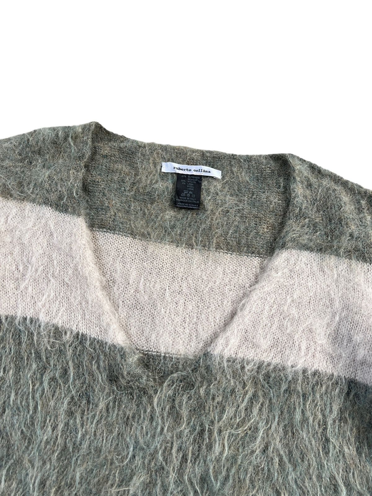 Designer × Roberto Collina Roberto Collina Superkid Mohair V-Neck Sweater Size S / US 4 / IT 40 - 4 Thumbnail