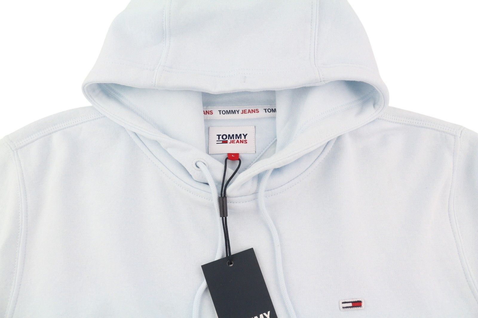 Tommy Hilfiger L Light Blue Kangaroo Pocket Hooded Hoodie 85000 Size US L / EU 52-54 / 3 - 4 Thumbnail