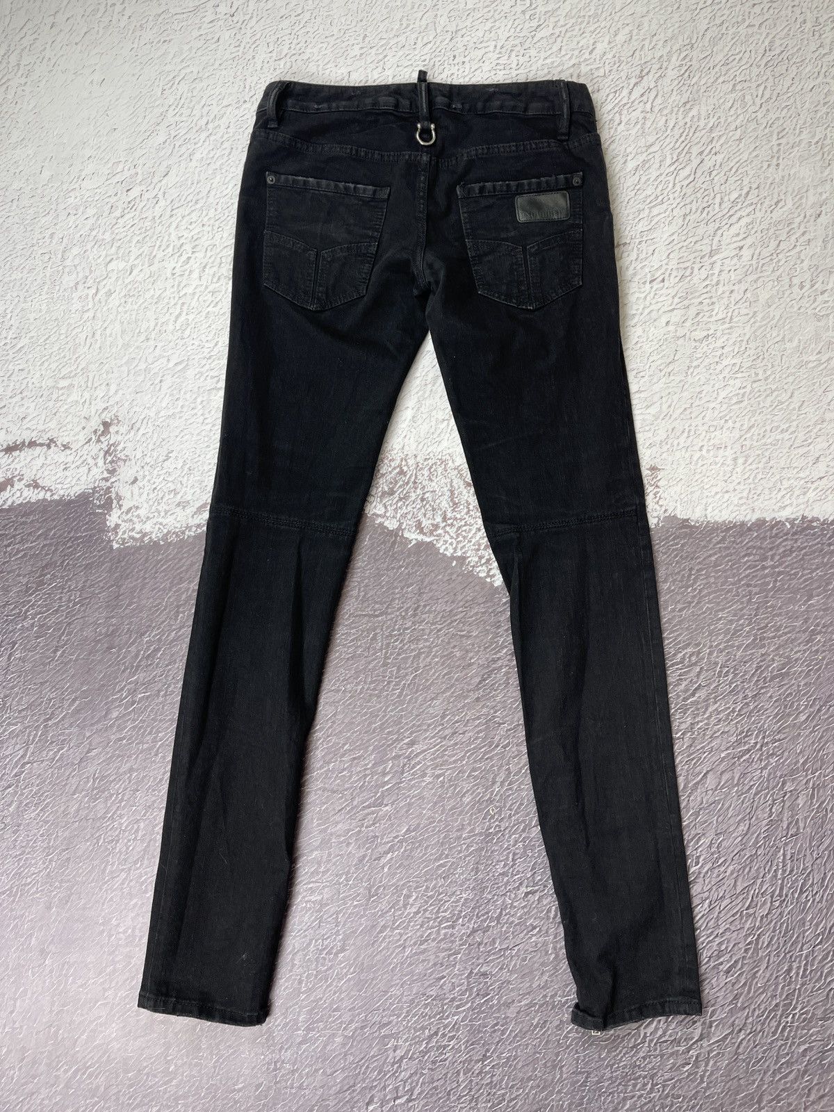 Dsquared2 Dsquared d2 black basic denim jeans pants leg zippers Size 28" / US 6 / IT 42 - 2 Thumbnail