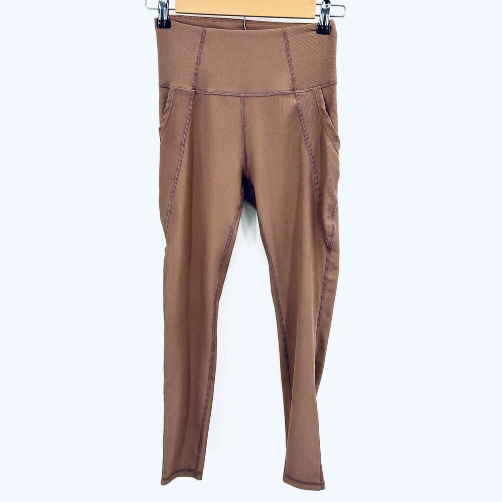 Other Altar'd State Small Brown Workout Yoga Leggings Activewear Pants Performance Size 27" / US 4 / IT 40 - 1 Thumbnail