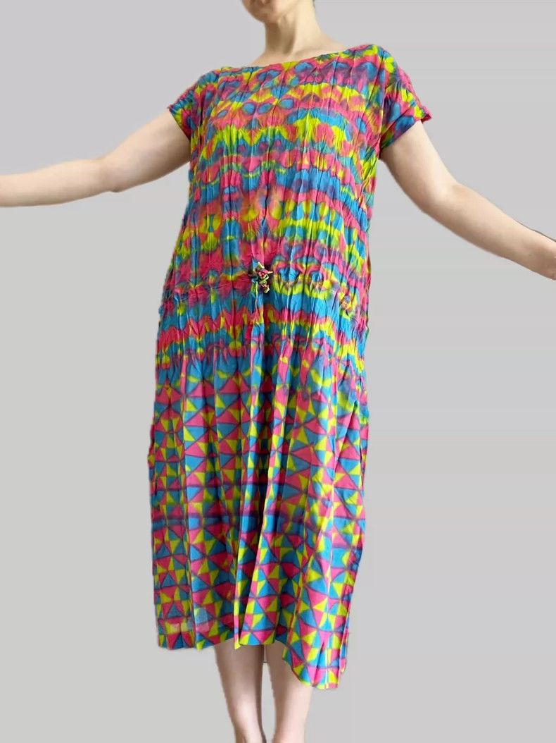 Issey Miyake Issey Miyake size:3 Kaleidoscope rainbow dress Size M / US 6-8 / IT 42-44 - 4 Thumbnail