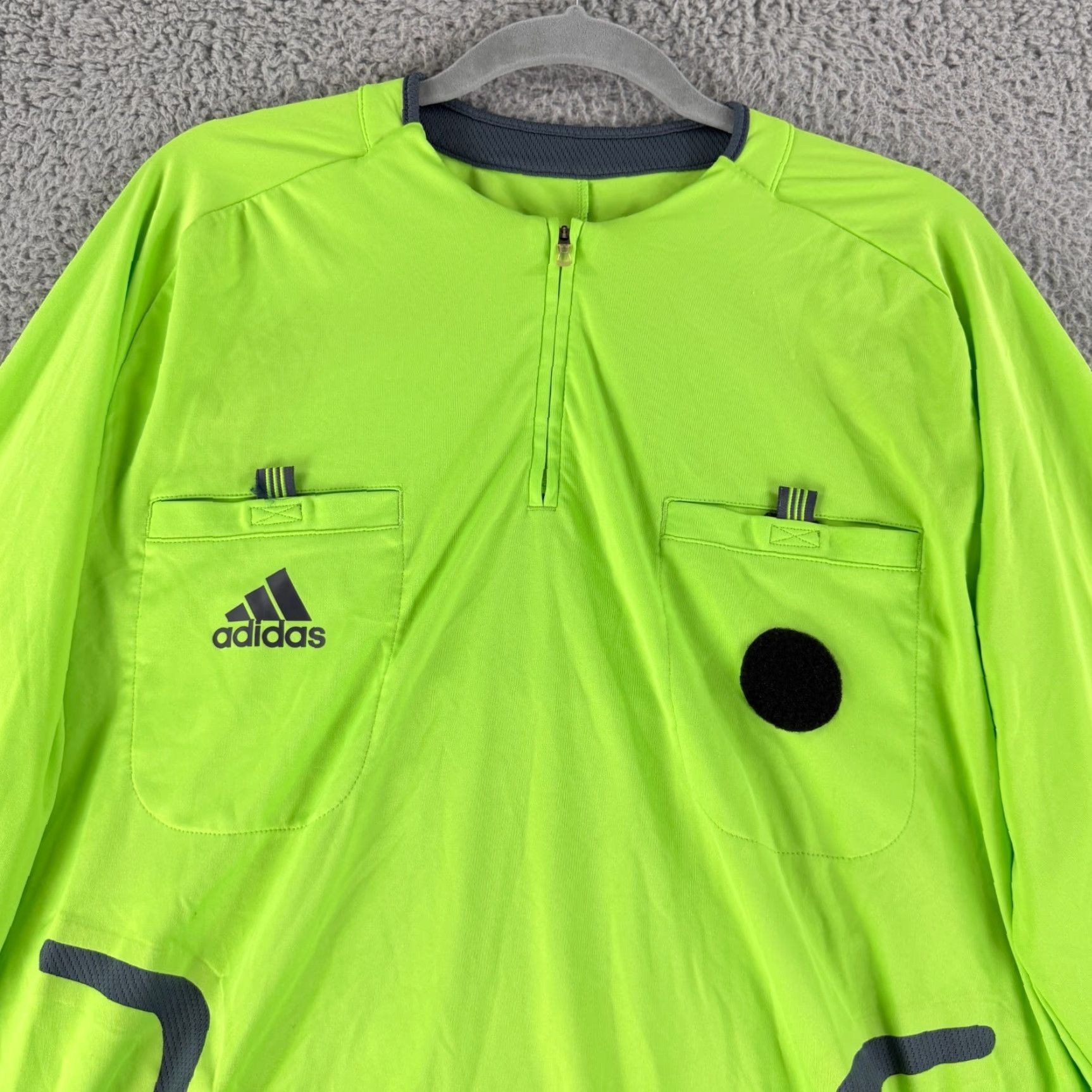 Adidas Adidas Referee Jersey Mens Size XL Green Clima365 Long Sleeve Pockets Soccer Size US XL / EU 56 / 4 - 2 Thumbnail