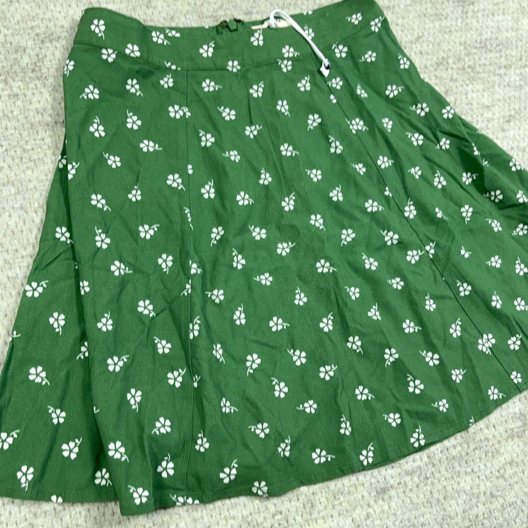 Marine Layer Marine Layer Skirt Womens Size 0 Mini Floral Green Back Zip Lightweight Short Bohemian Beach Spring Summer Fall Women Size 25" / US 0 / IT 36 - 5 Thumbnail