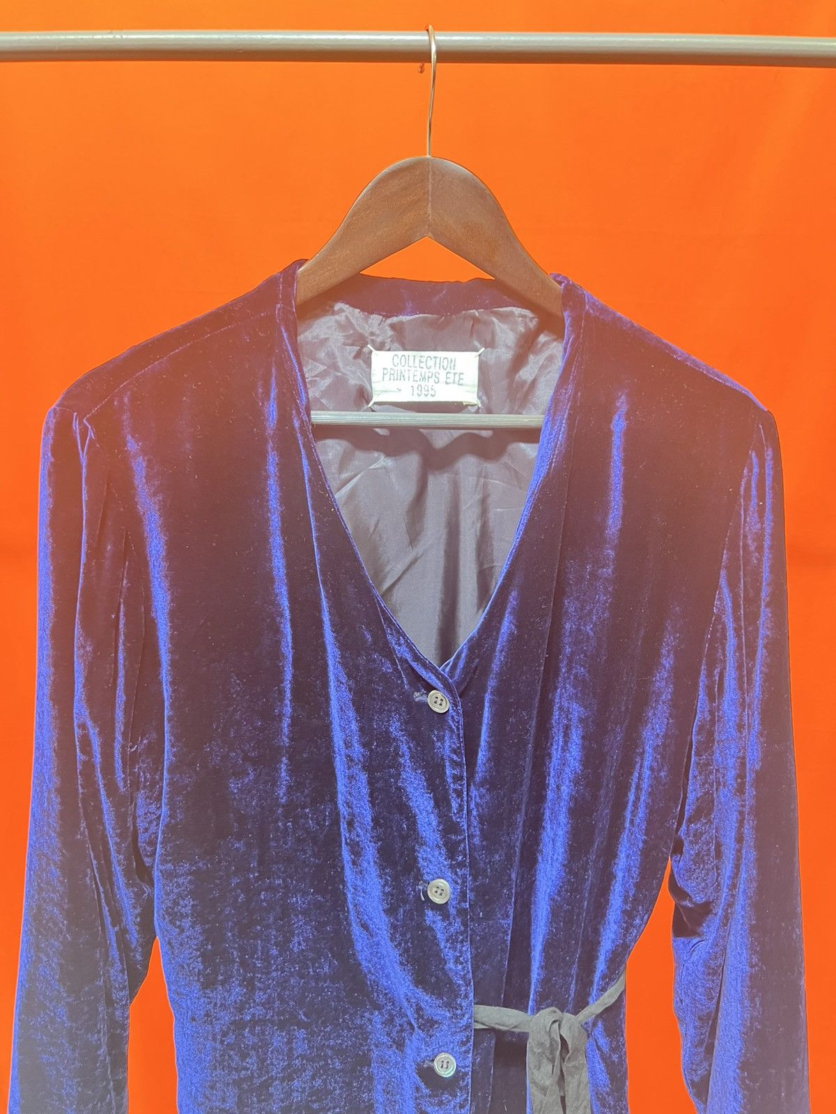 Maison Margiela MARGIELA ARCHIVES P/E 1995 silk velvet over blazer Size XXL / US 16-18 / IT 52-54 - 4 Thumbnail