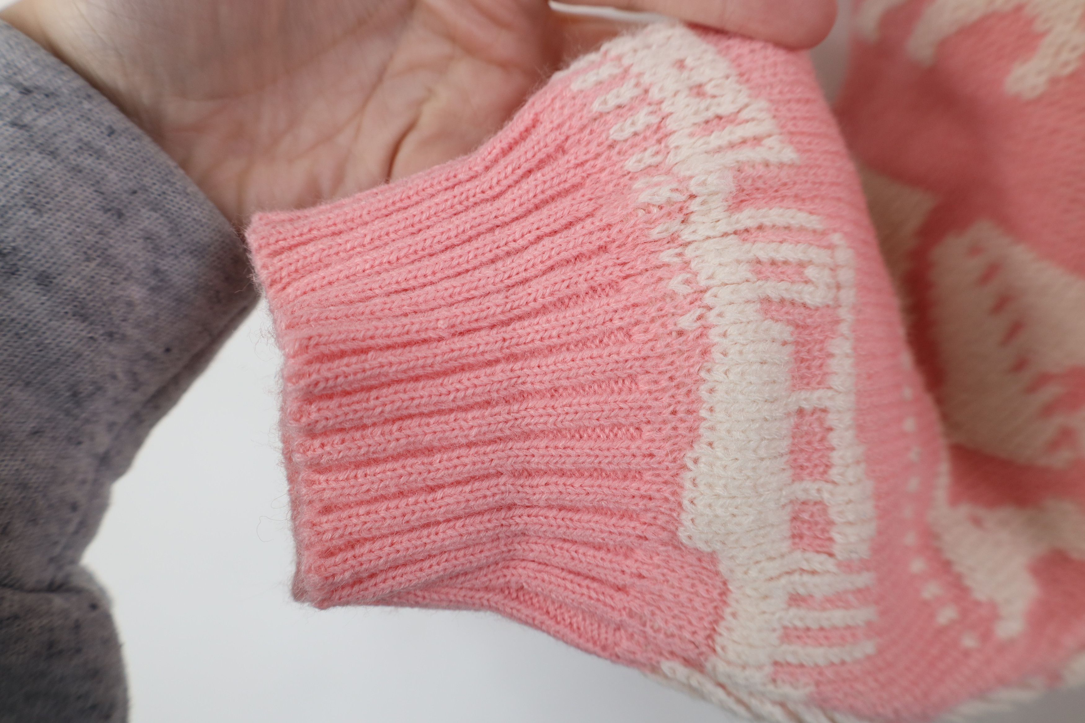 Vintage Vintage 90s Streetwear Ribbed Knit Crewneck Sweater Pink Size M / US 6-8 / IT 42-44 - 7 Thumbnail